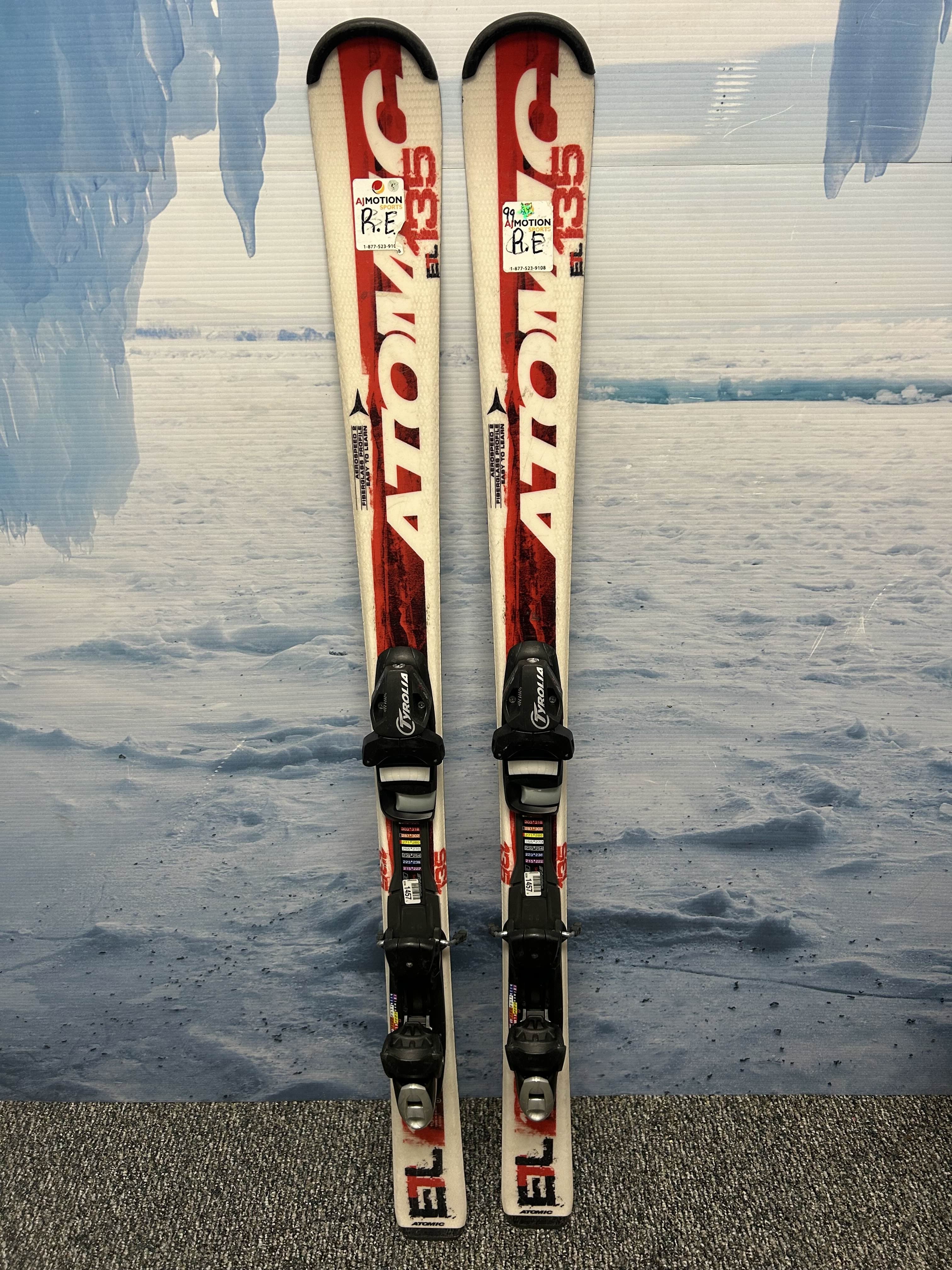 Used Atomic ETL 135cm Skis w/ Tyrolia SP7.5 Demo Binding