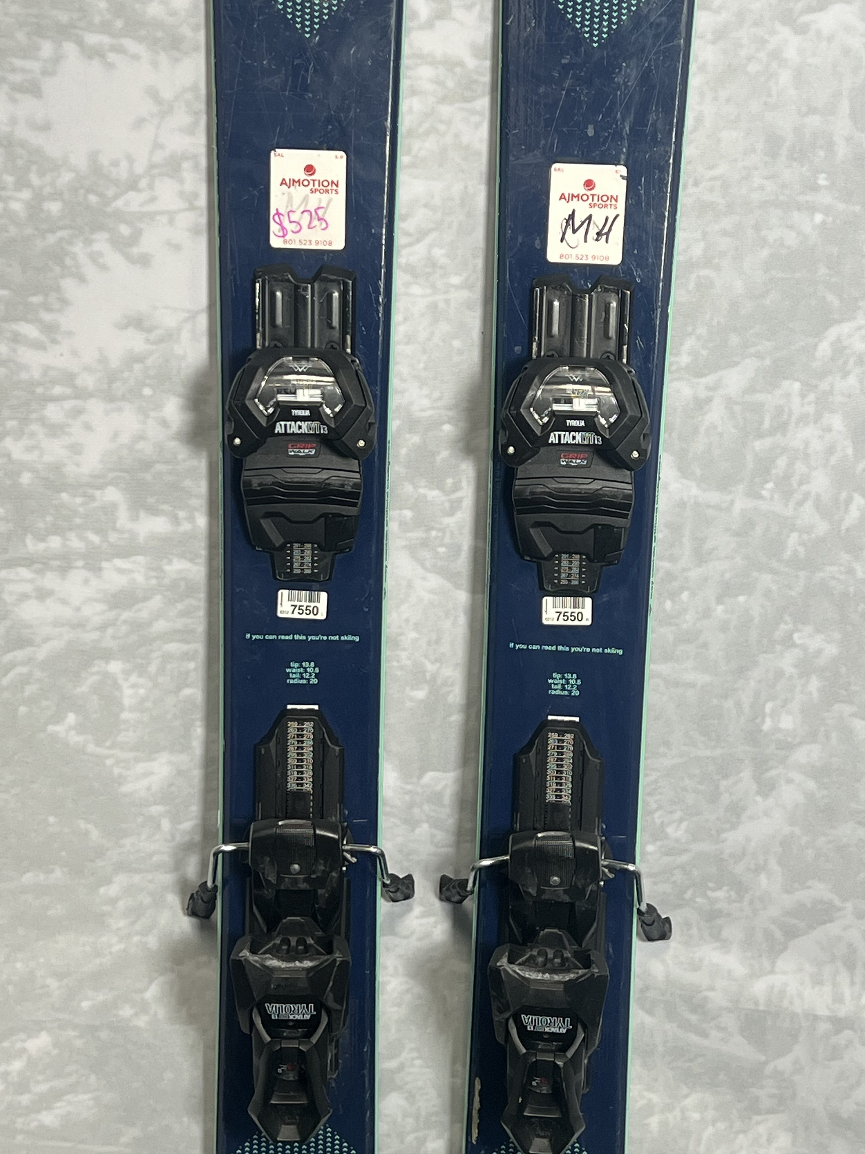 Lightly Used Black Crow Atris 2025 Ski 178 Cm w/ Tyrolia Attack 13 binding