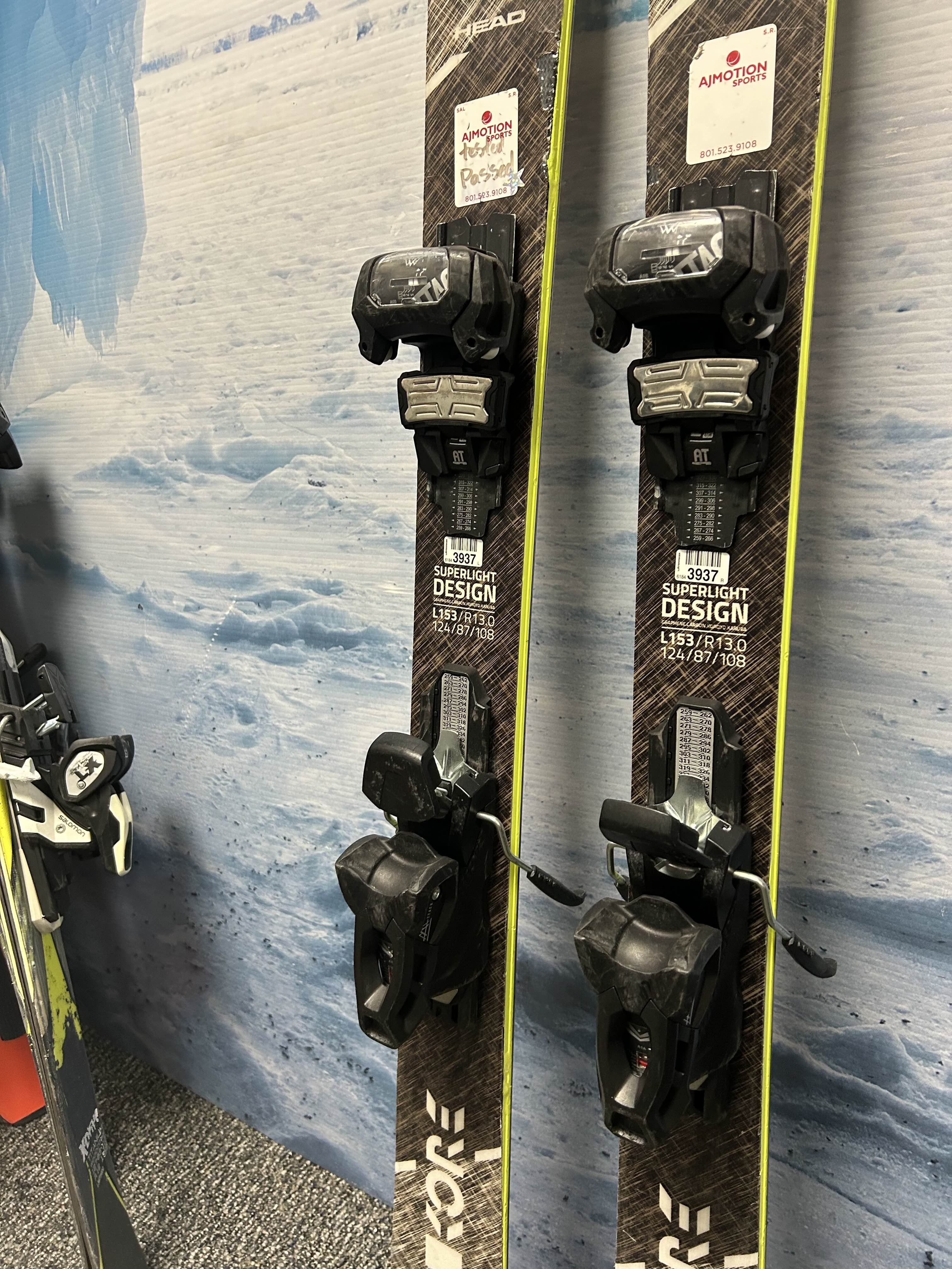 Used Head Kore 93 153cm Skis w/ Tyrolia Attack 11 Demo Binding