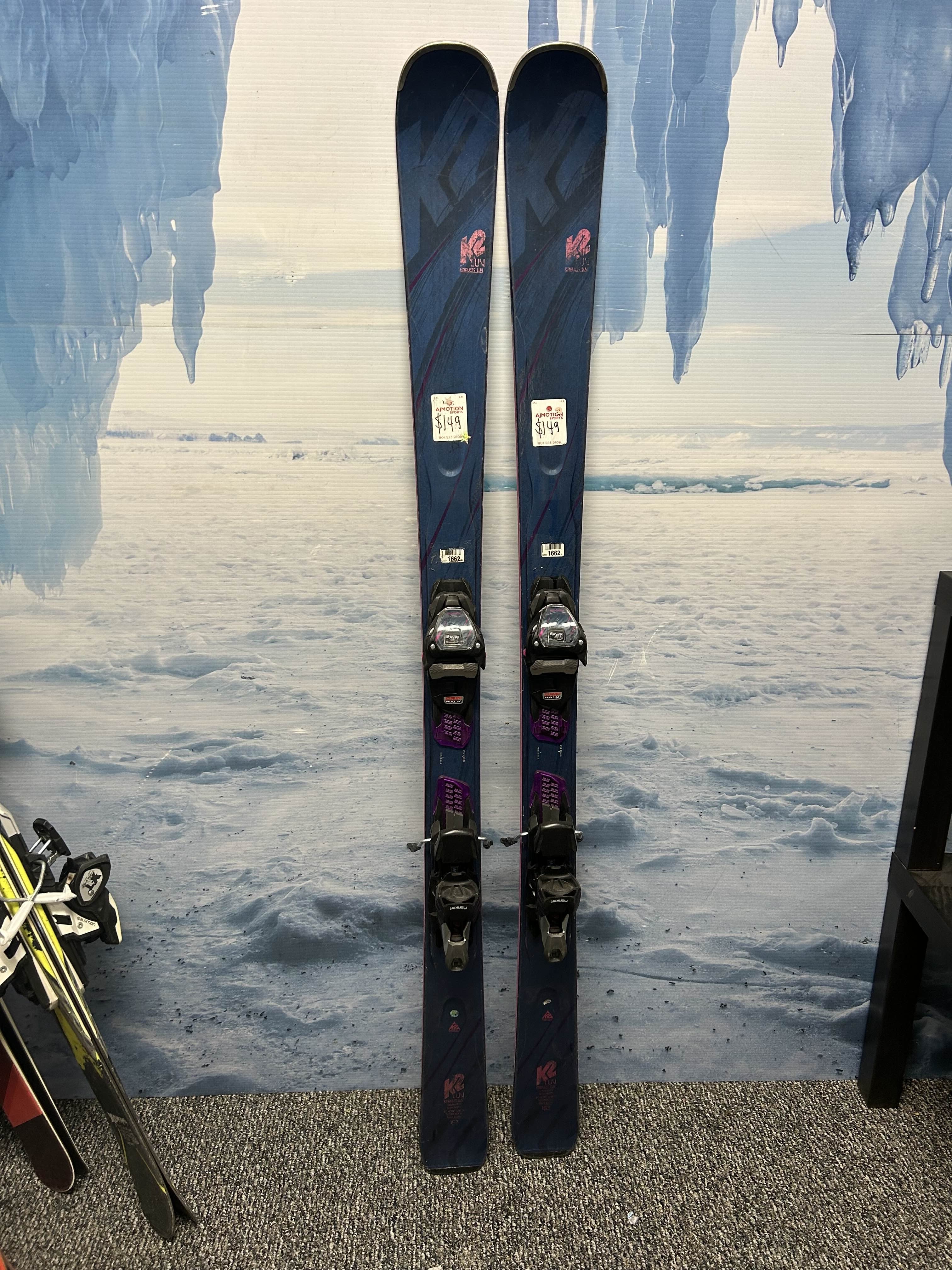 Used K2 Endless Luv 153cm Skis w/ Marker Gripwalk Demo Binding