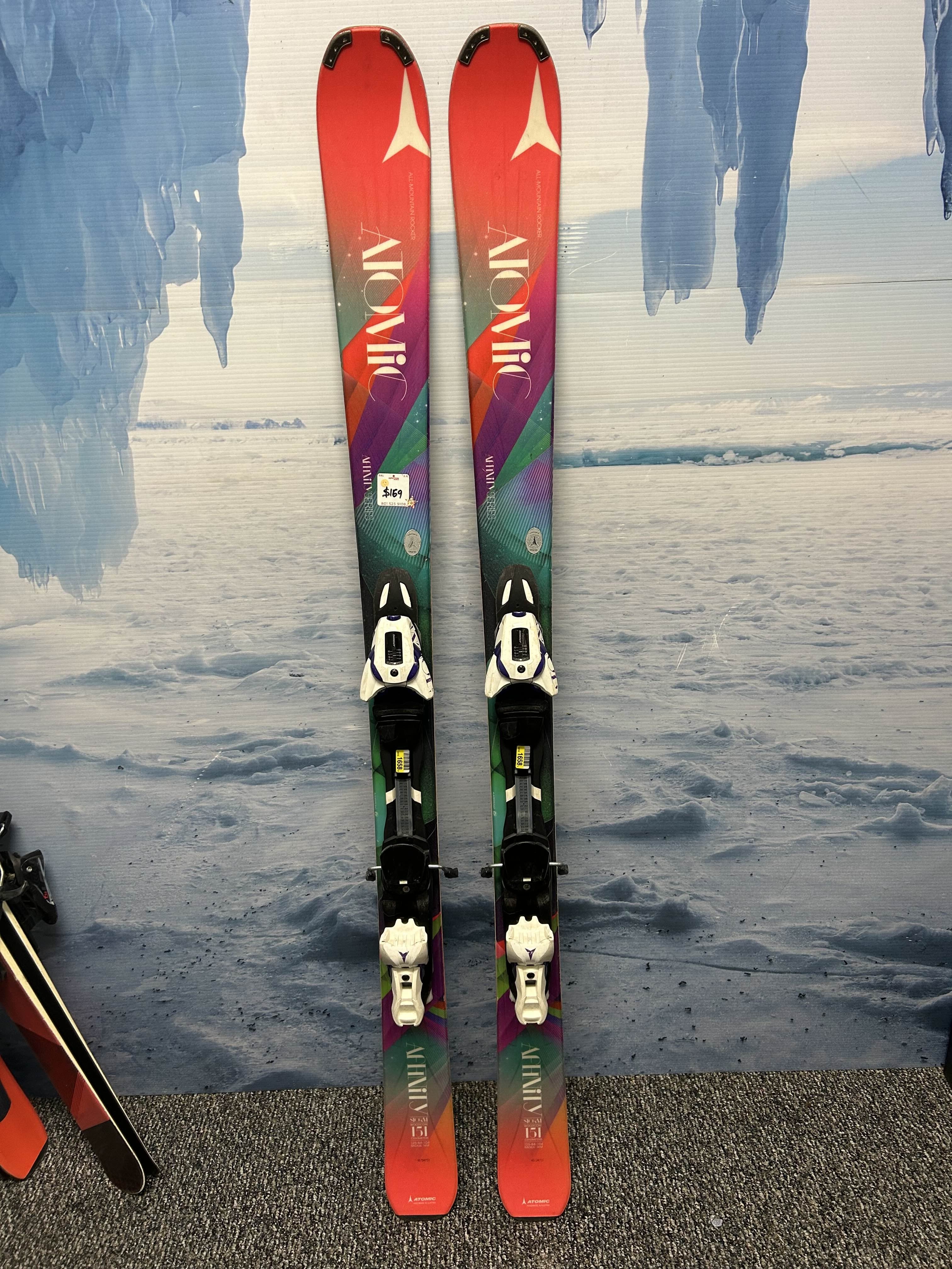 Used Atomic Affinity 151cm Skis w/ Atomic XTO 10 AF Demo Binding