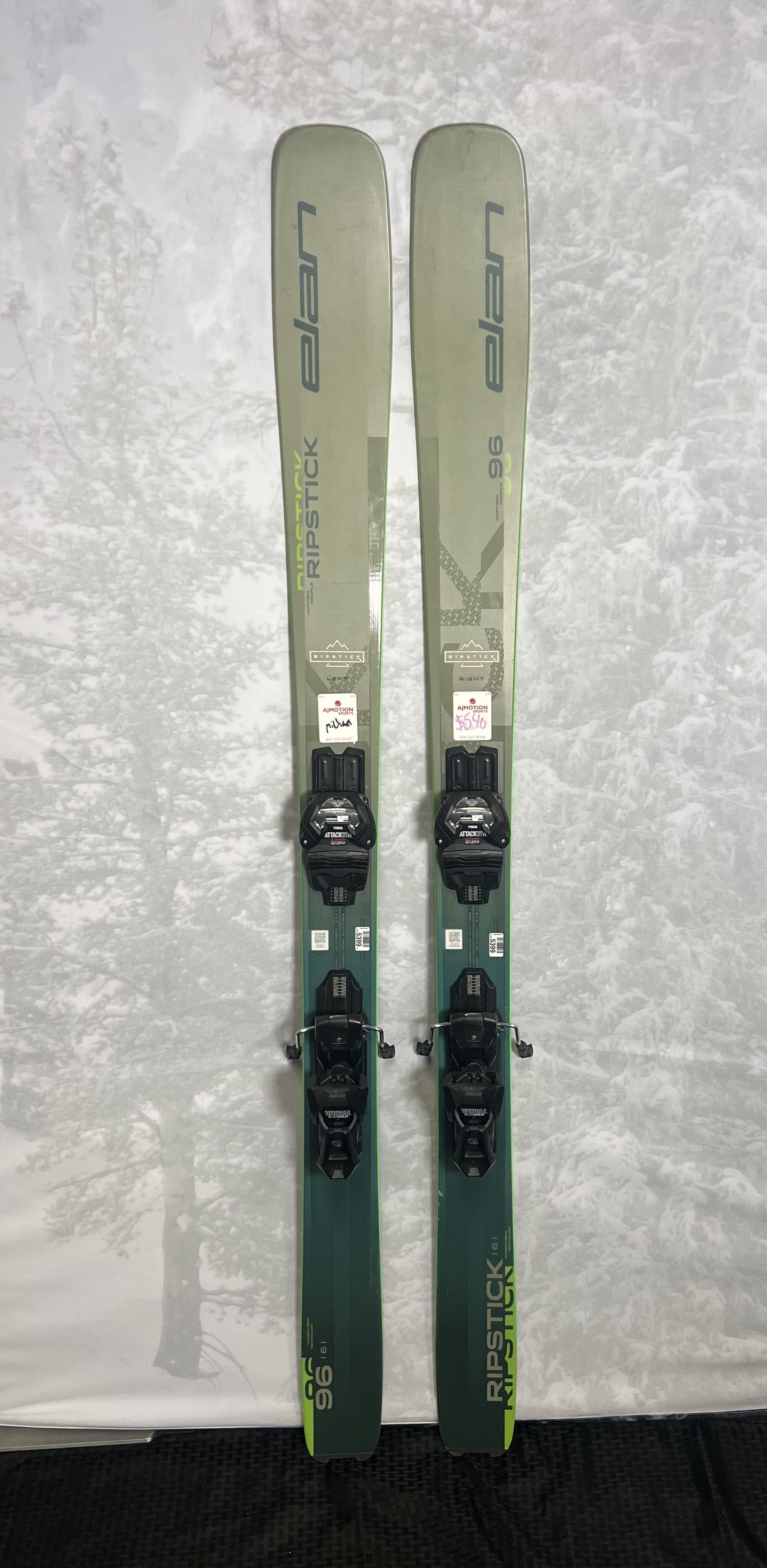 Lightly Used 2025 Elan Ripstick 96 - 161cm w/ Tyrollia Attack 13 adjustable GW bindings