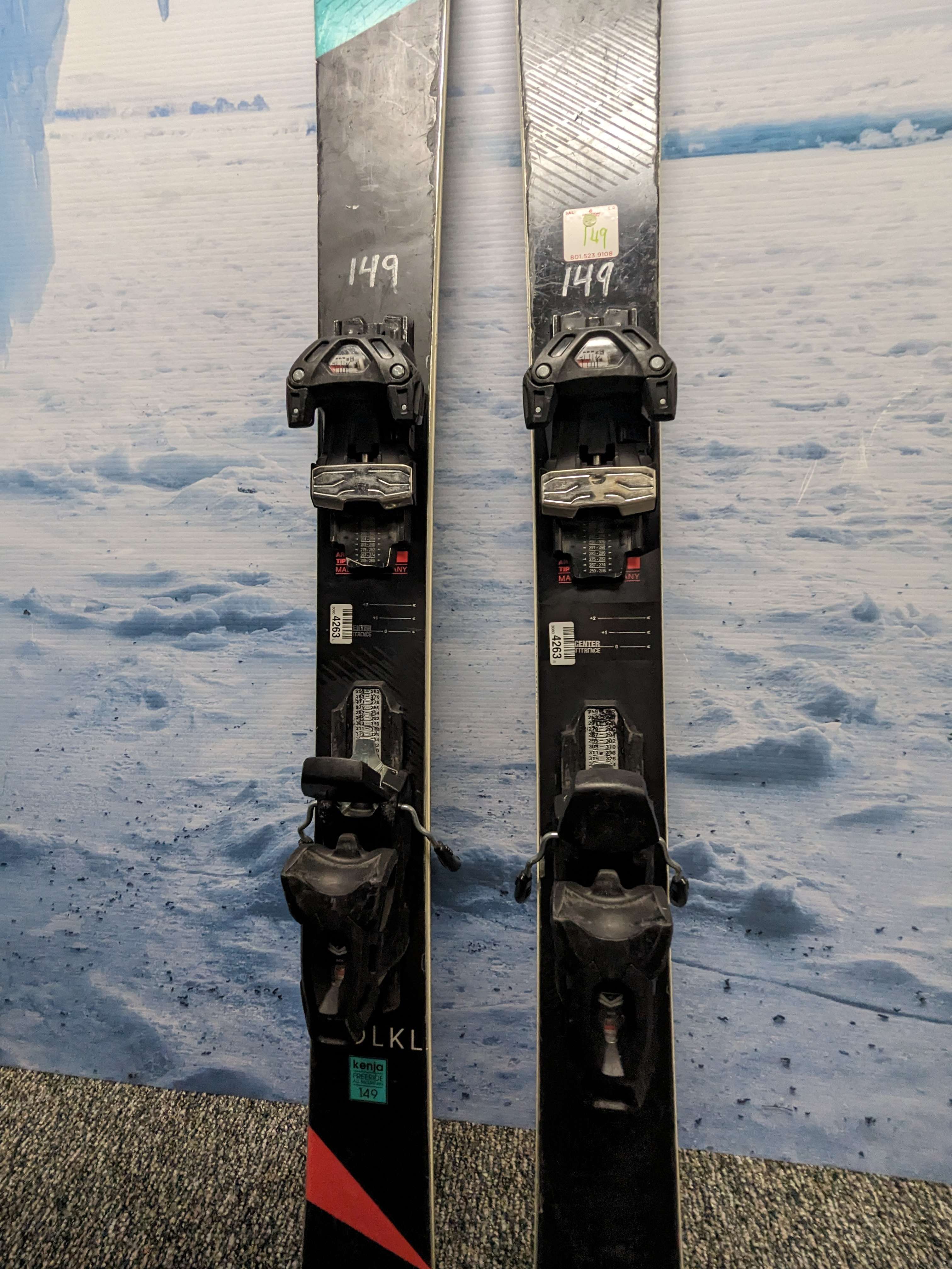 Used Volkl Kenja 88 Ski w/ Rental Tyrolia Attack 11 Alpine Binding 149cm
