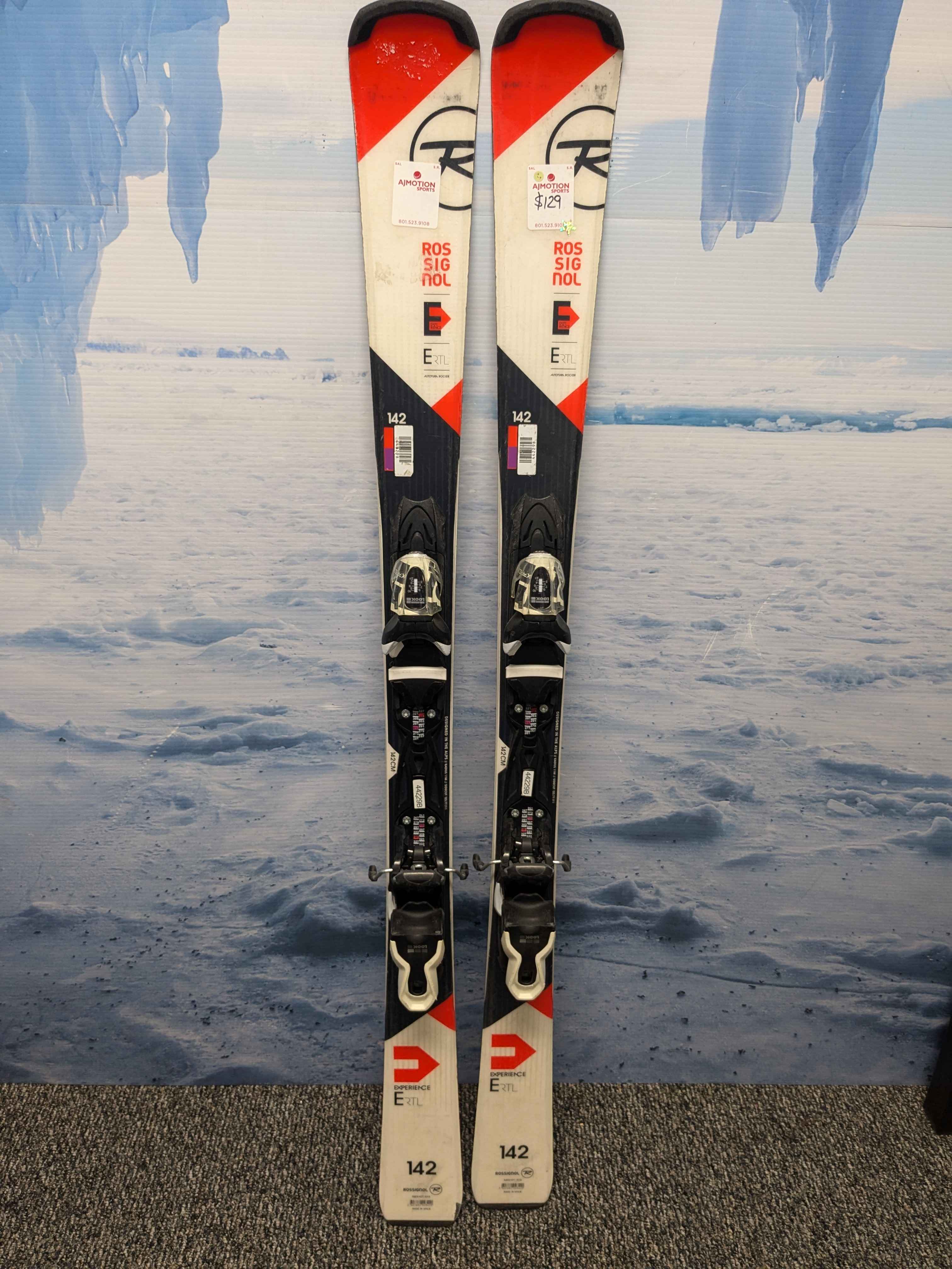 Used Rossignol Experience RTL 142cm Skis w/ Look Xpress Demo Bindings