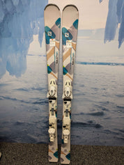 Used Salomon Bamboo 148cm Women Skis w/ Salomon Z10TI Demo Binding