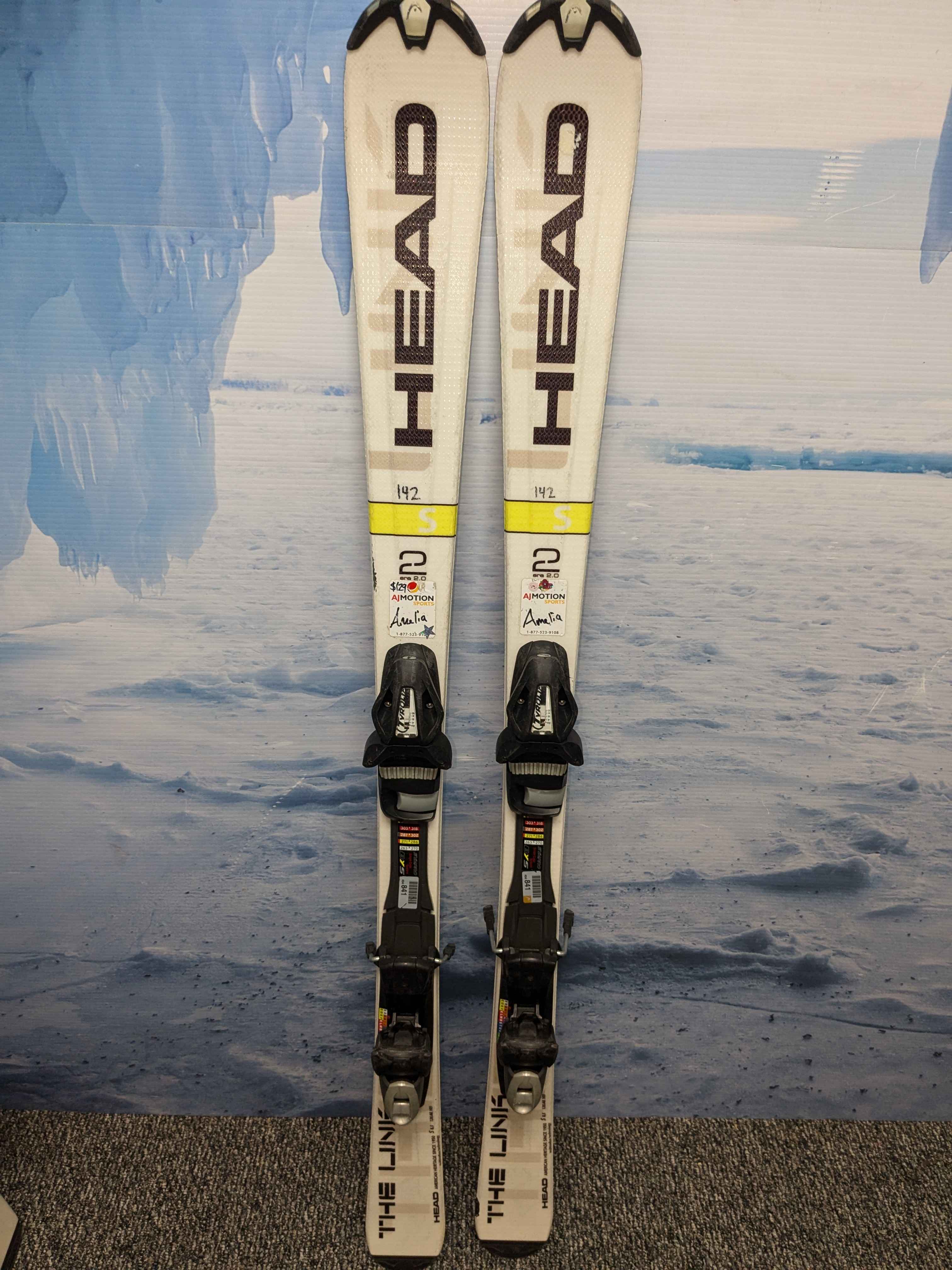 Used Head The Link 142cm Skis w/ Tyrolia SP 10 Demo Binding