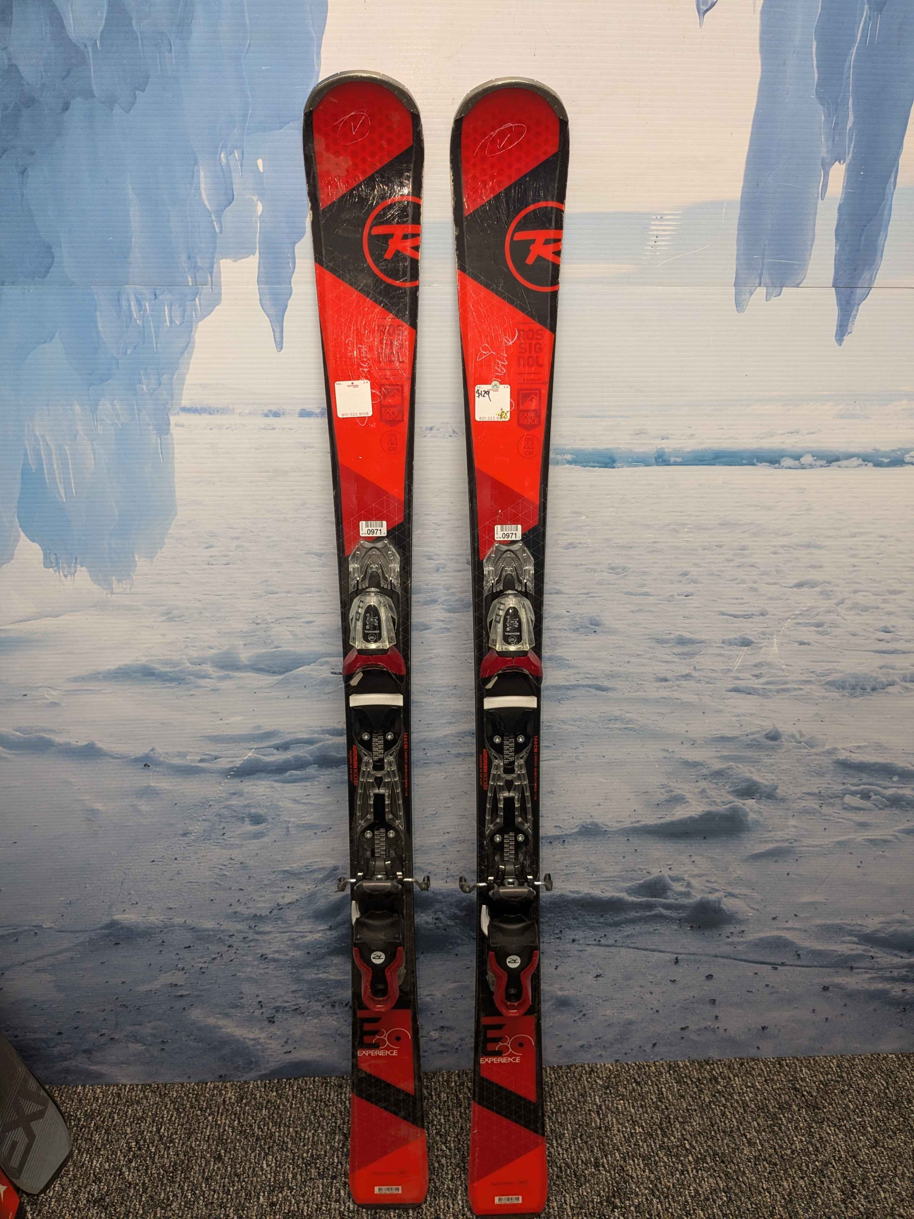 Used Rossignol Experience E80 144cm Skis w/ Rossignol 110 Demo Binding