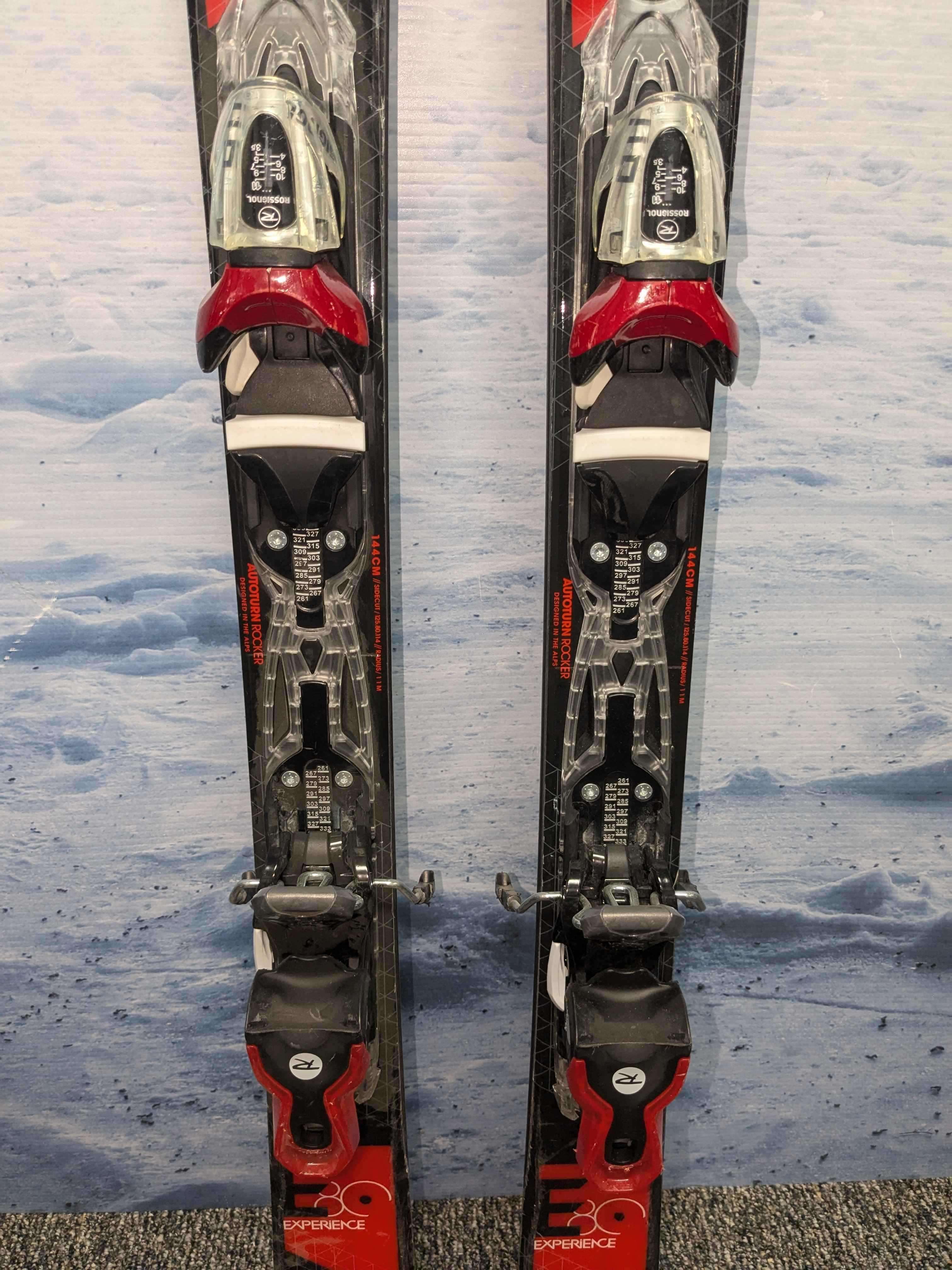 Used Rossignol Experience E80 144cm Skis w/ Rossignol 110 Demo Binding