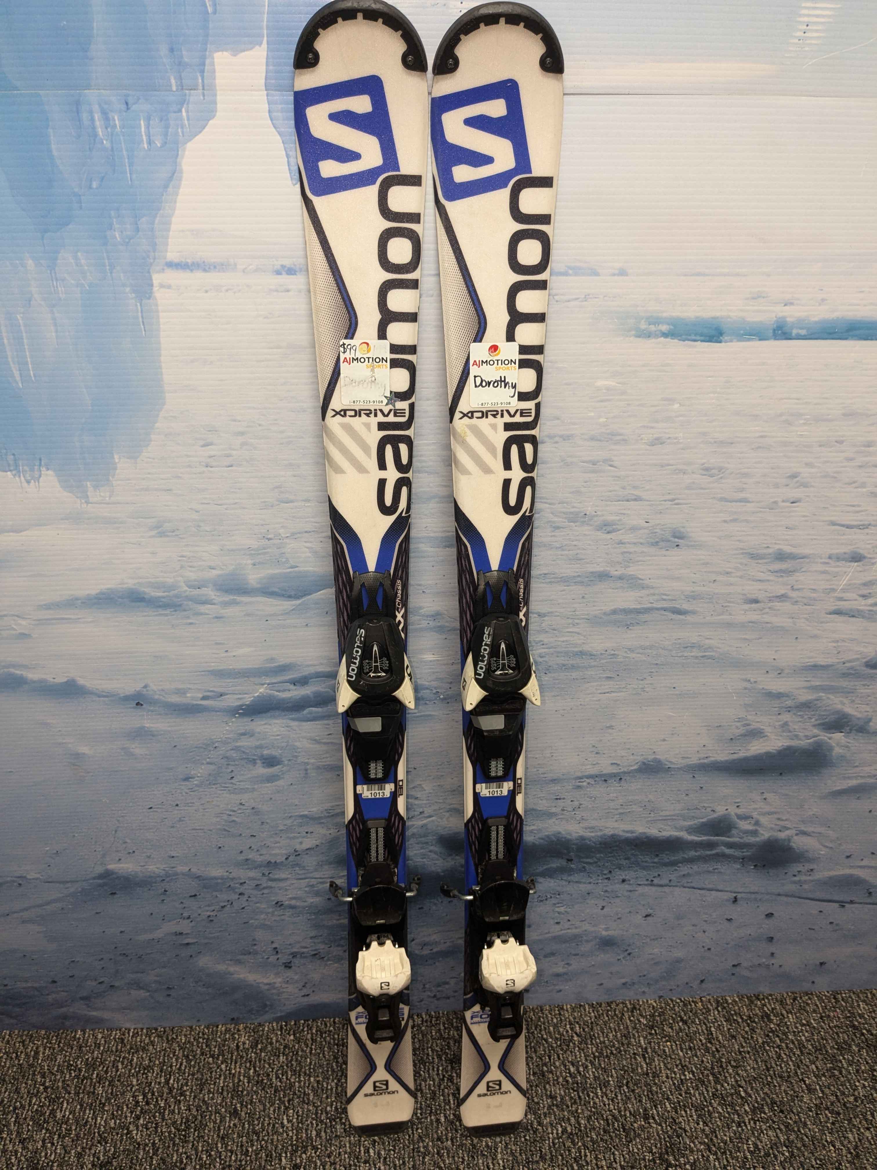 Used Salomon XDrive Focus 130cm Skis w/ Salomon L10 Demo Binding