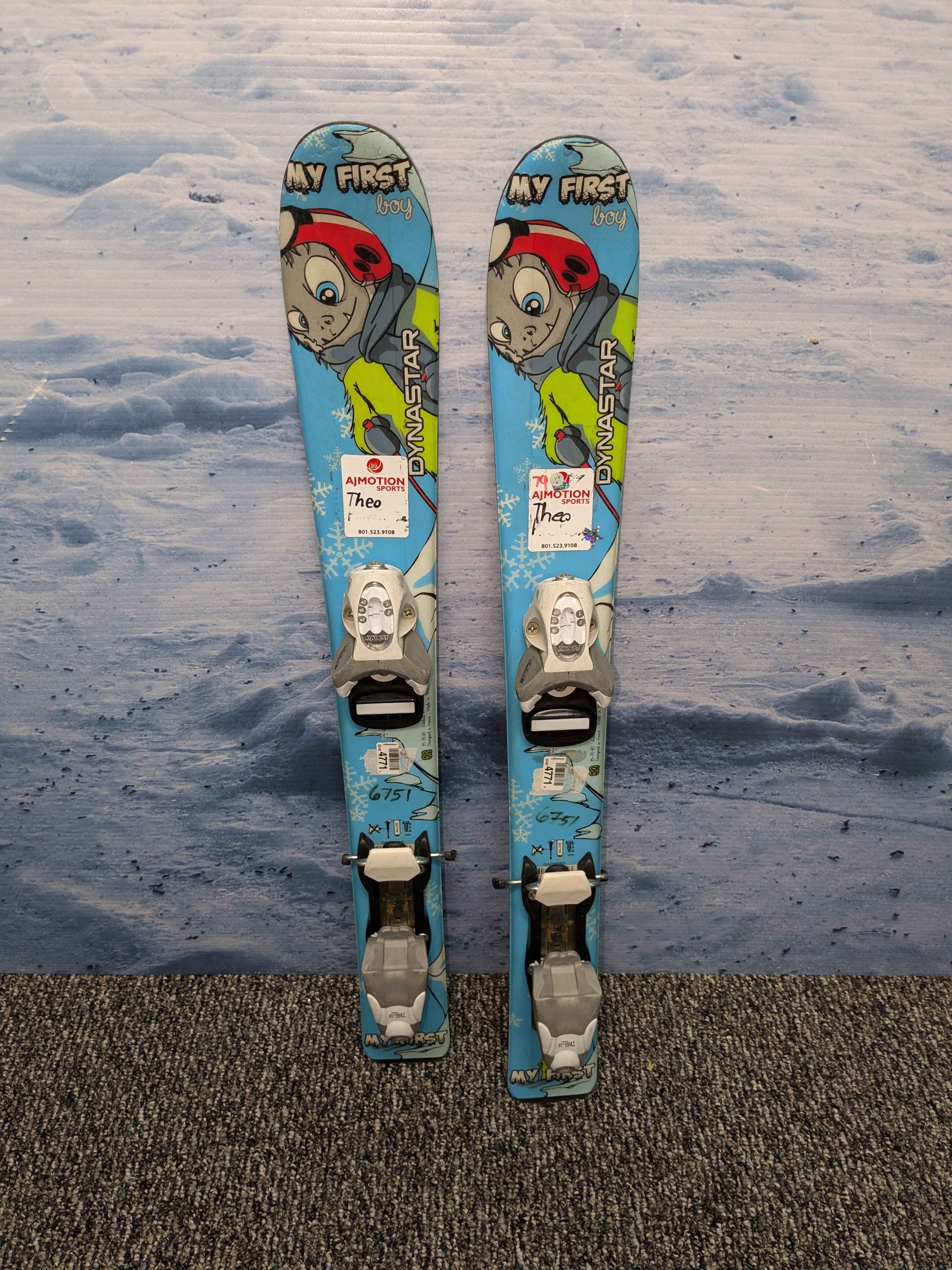 Used Dynastar My First 80cm Jr Skis w/ Team 2 Demo Binding