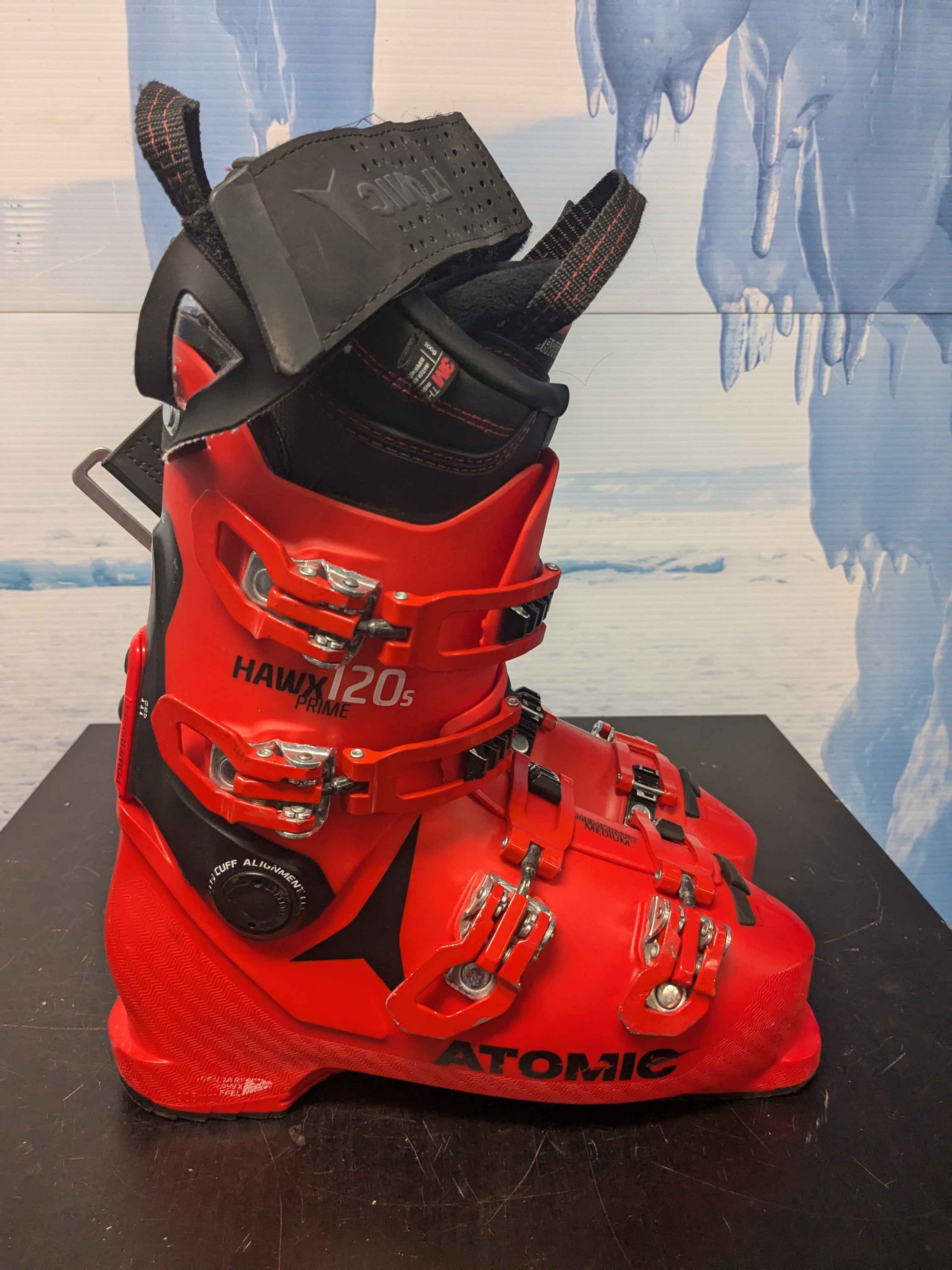 Used Atomic Hawx 120 Red Ski Boot - 26.5MP