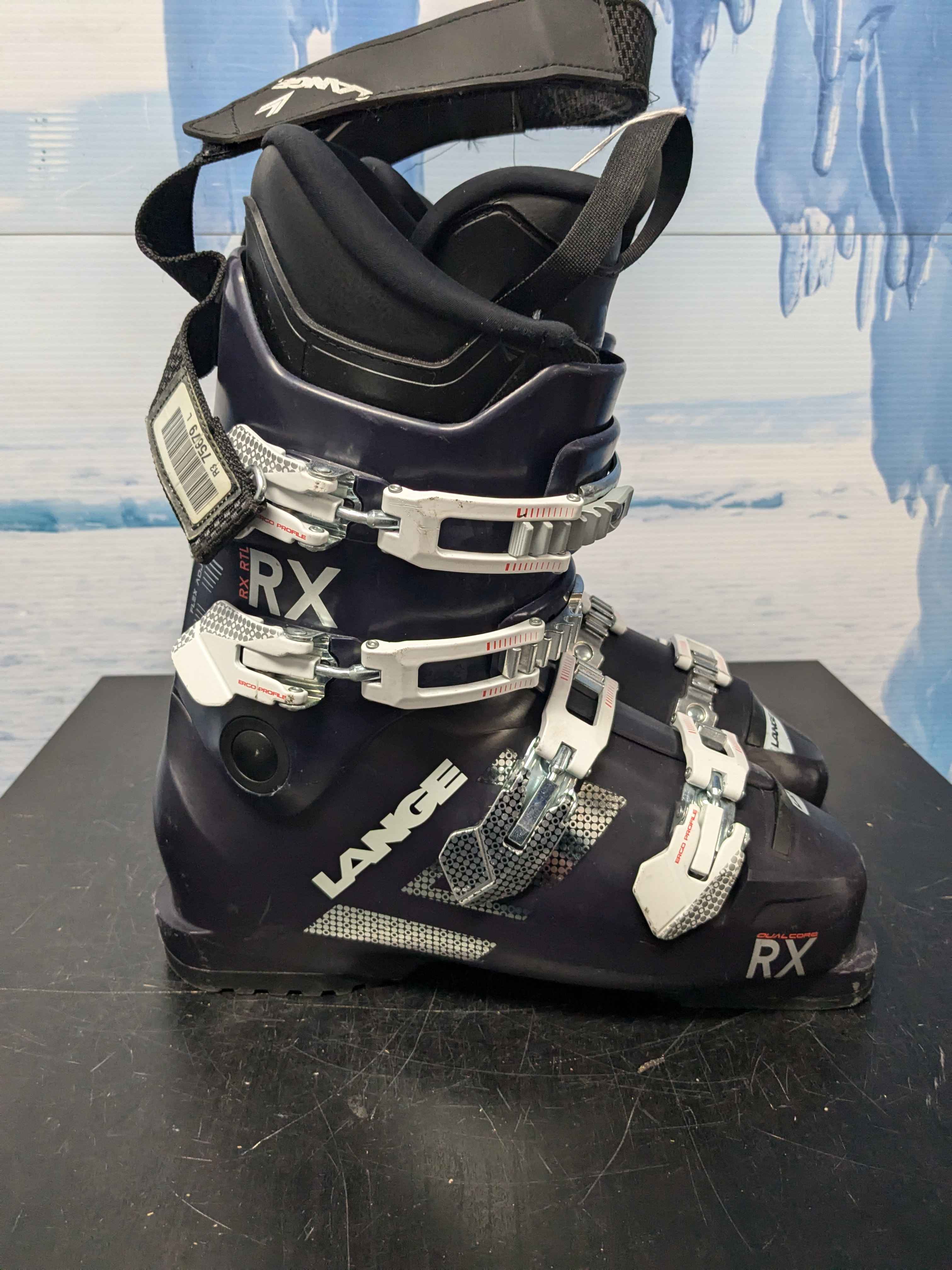 Used Lange Rx RTL Dark Purple Ski Boot 26.5MP