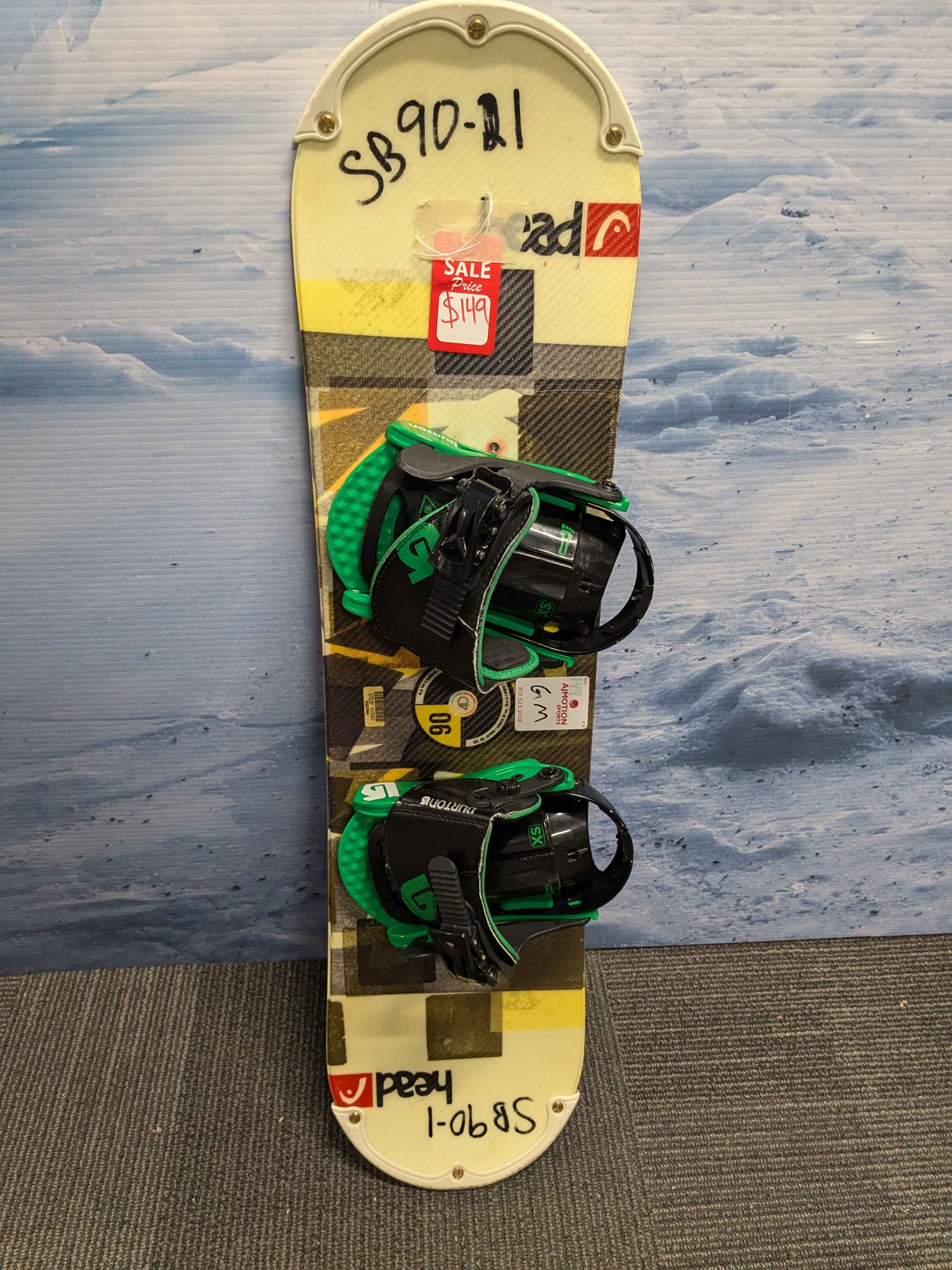 Used Head Rental Jr Snowboard 90cm With XS Bindings