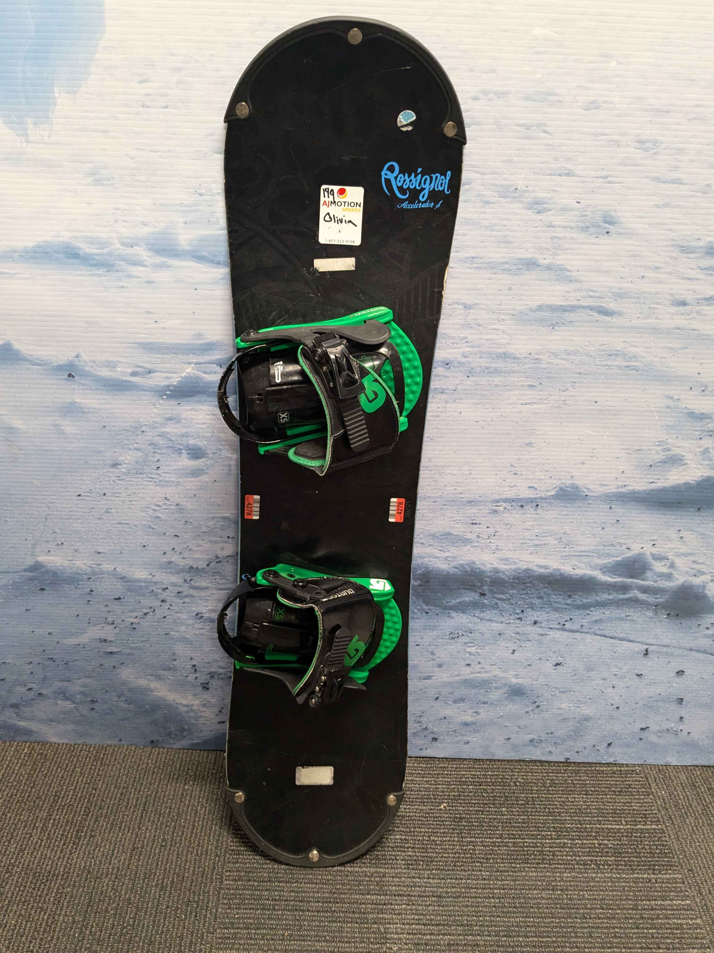 Used Rossignol Accelerator Jr Snowboard 100cm With XS Bindings