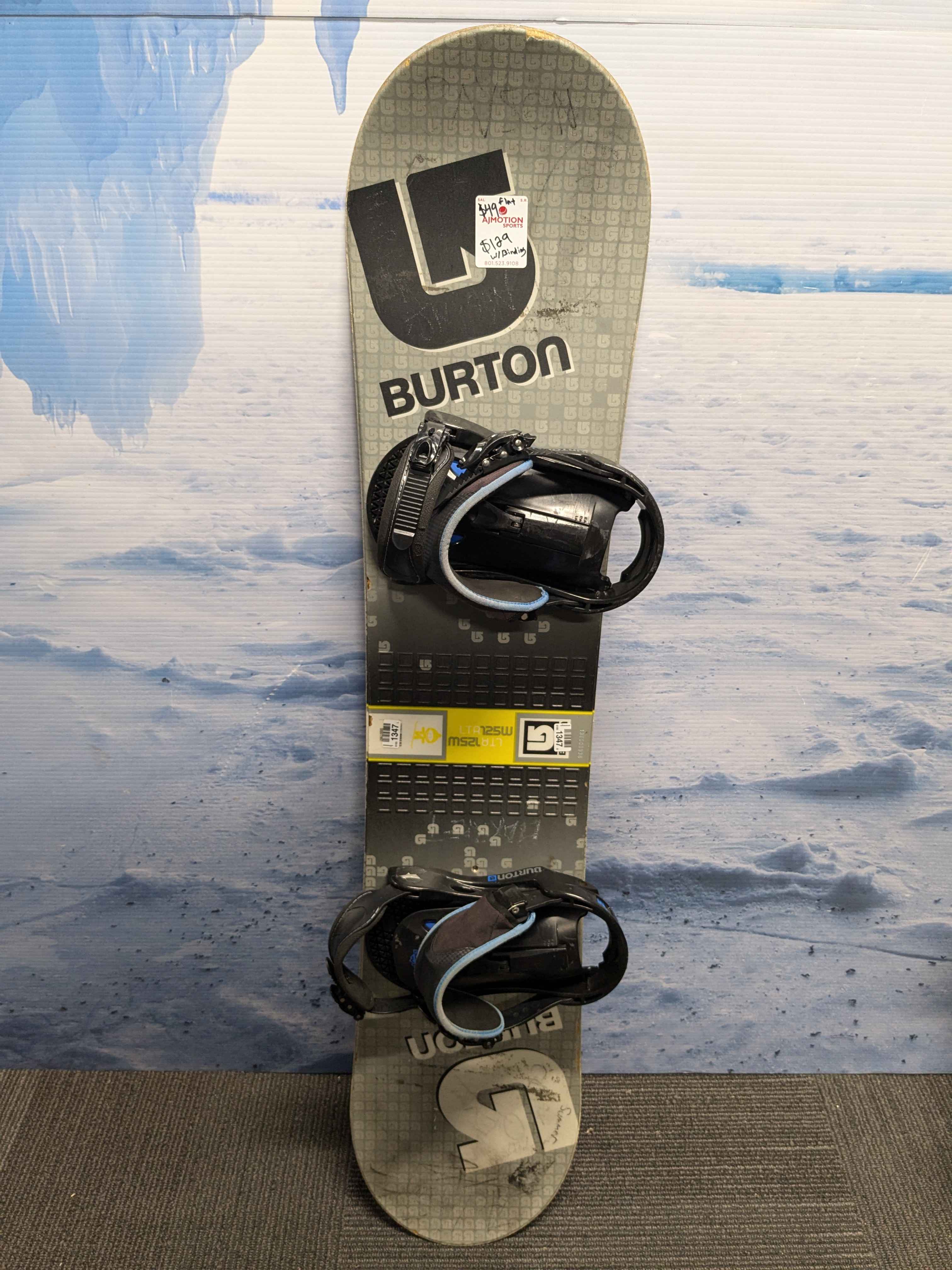 Used Burton LTR Jr Snowboard 125cm With S/M Bindings