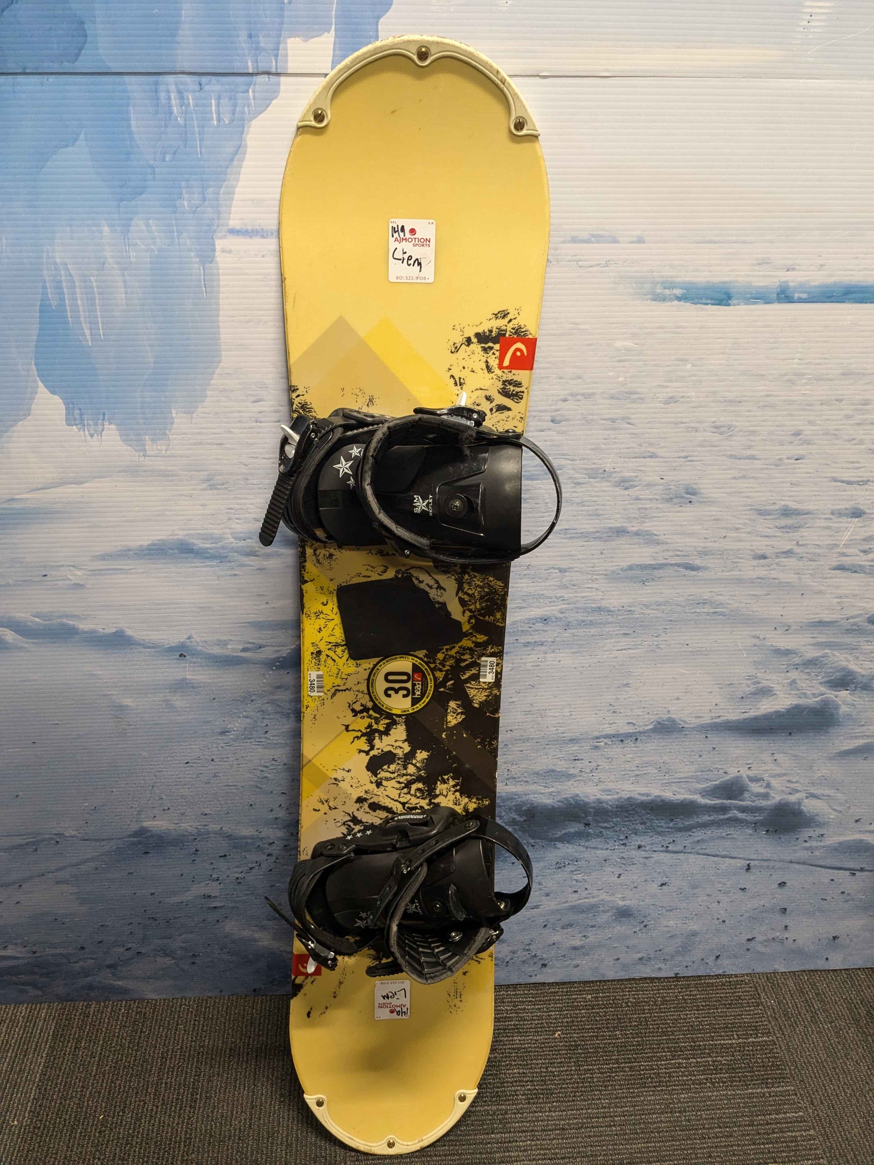 Used Head Rental Jr Snowboard 130cm With S/M Bindings