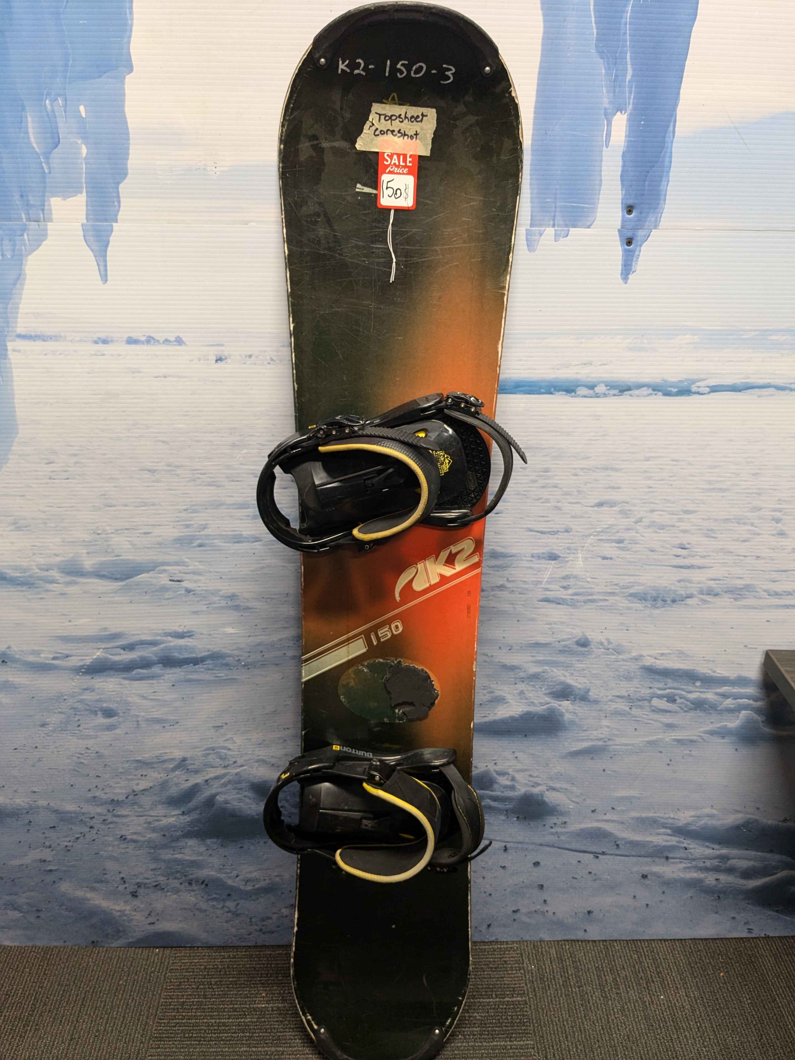 Used K2 Rental Snowboard 150cm With M/L Bindings