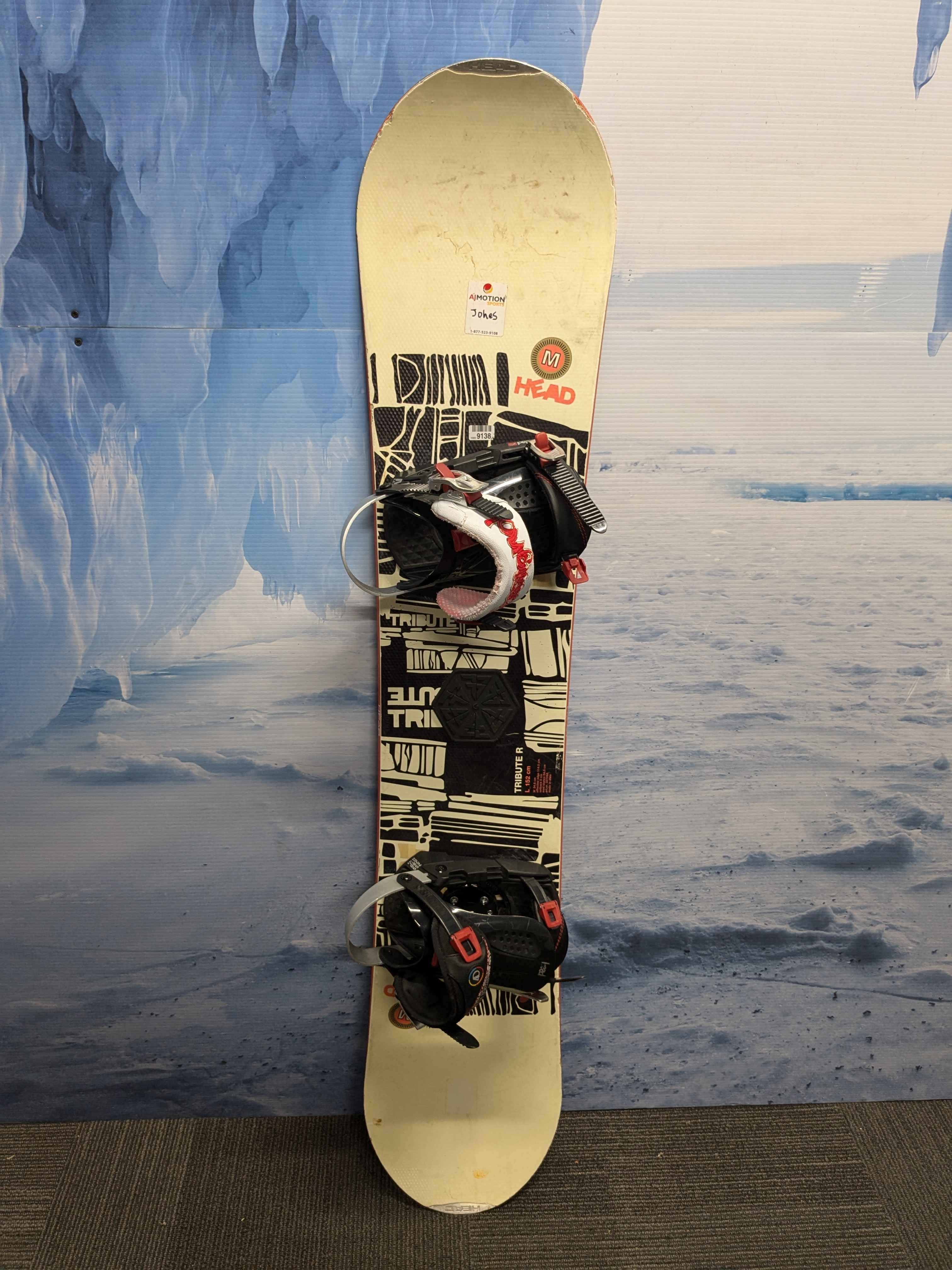 Used Head Tribute R Snowboard 152cm With M Bindings