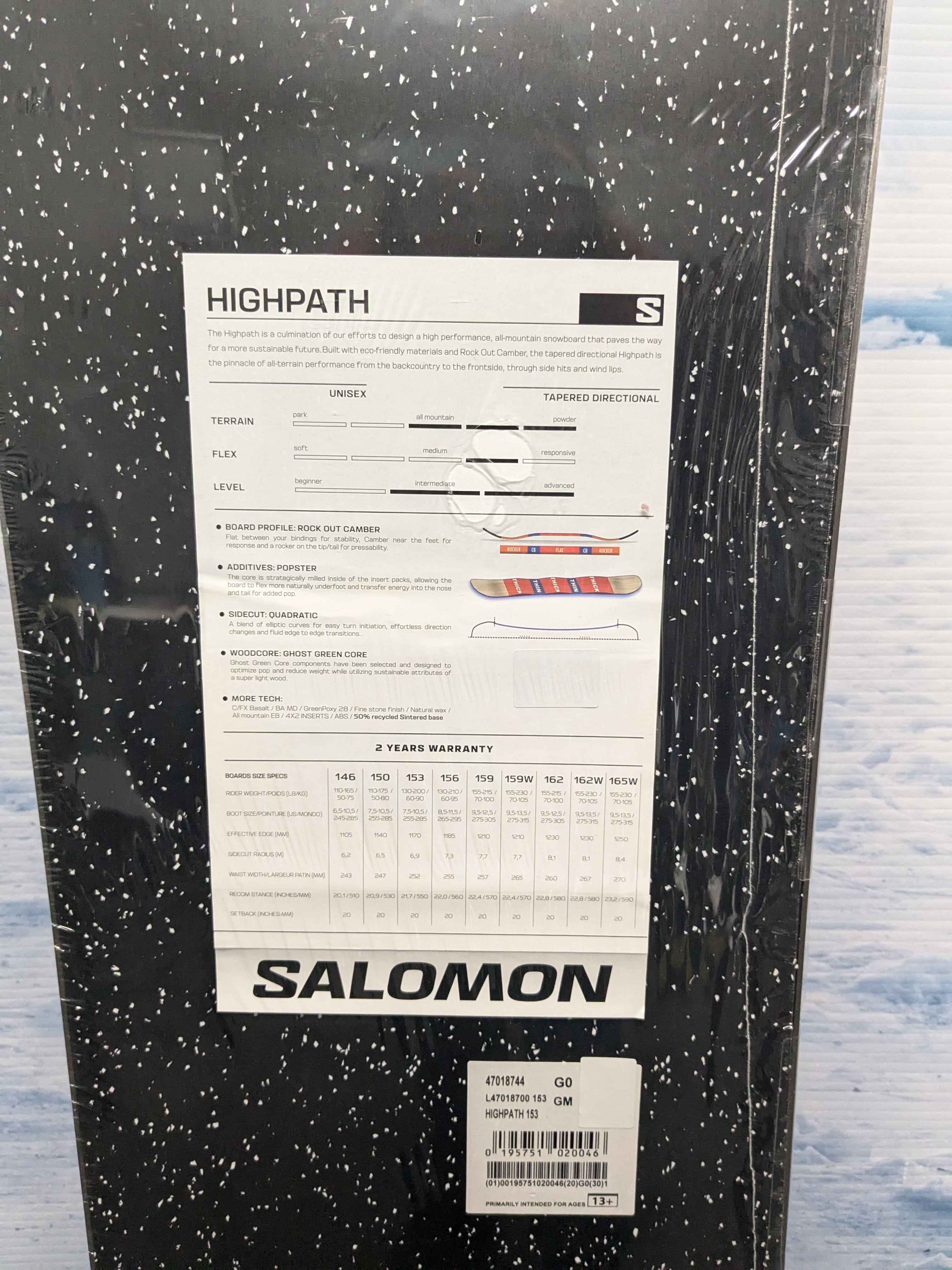 New Salomon High Path 2023 153CM