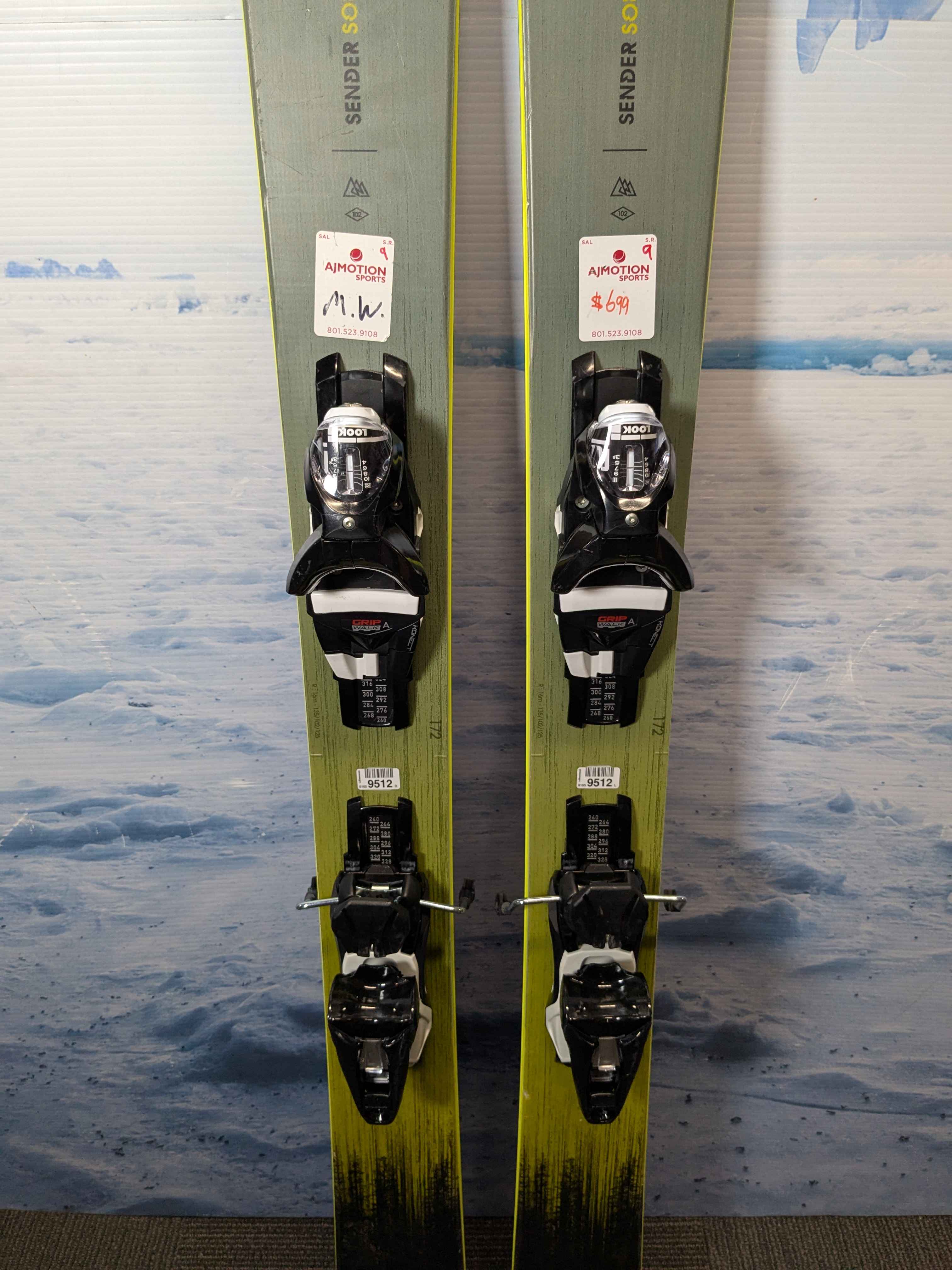 Used Rossignol Sender Soul 102 Ski 172cm w/ Look NX 12 Grip Walk Demo Binding