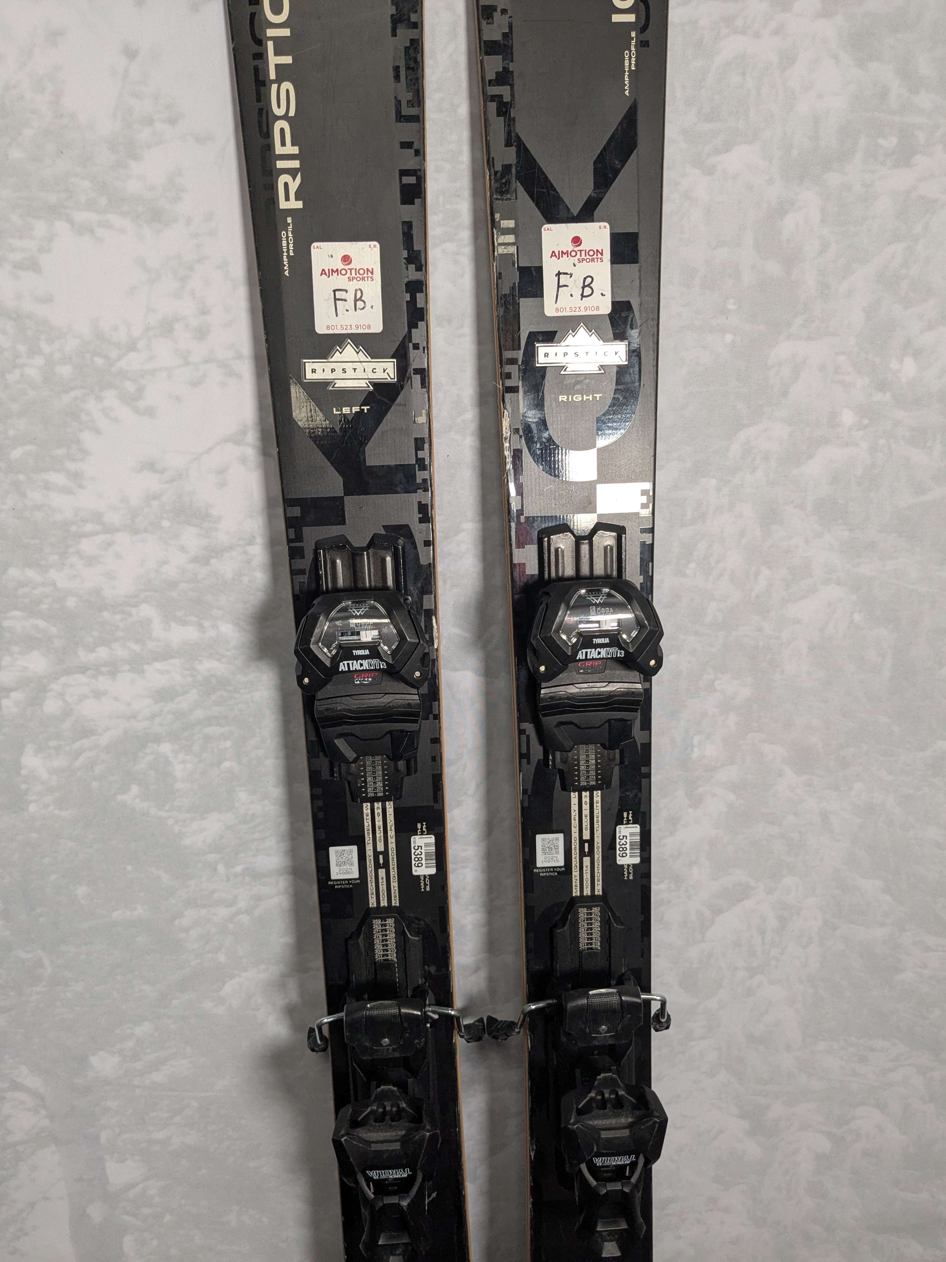 Used Elan Ripstick 102 Black Edition 2025 Skis 168cm w/ Tyrolia Attack 13 GW Demo Bindings