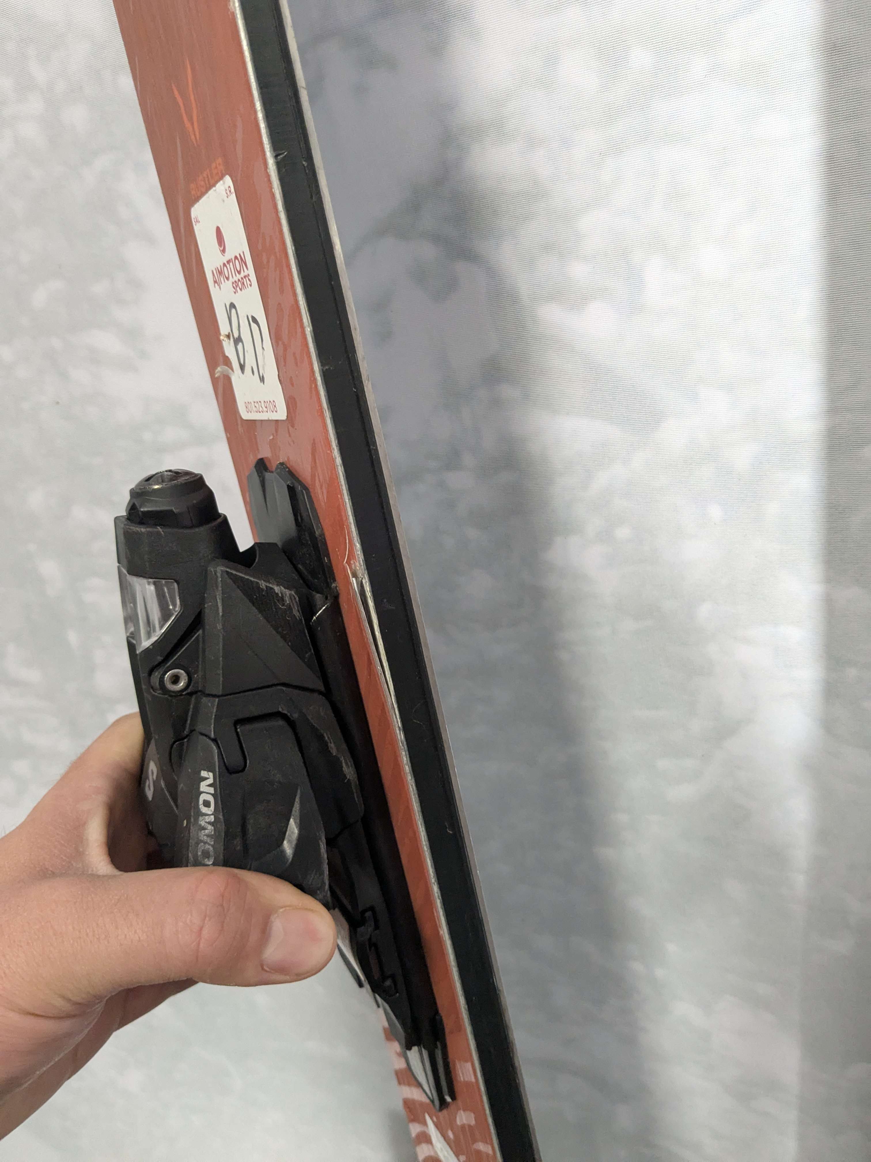 Used 2025 Blizzard Rustler 9 skis- 168cm w/ Salomon Strive 13 Binding