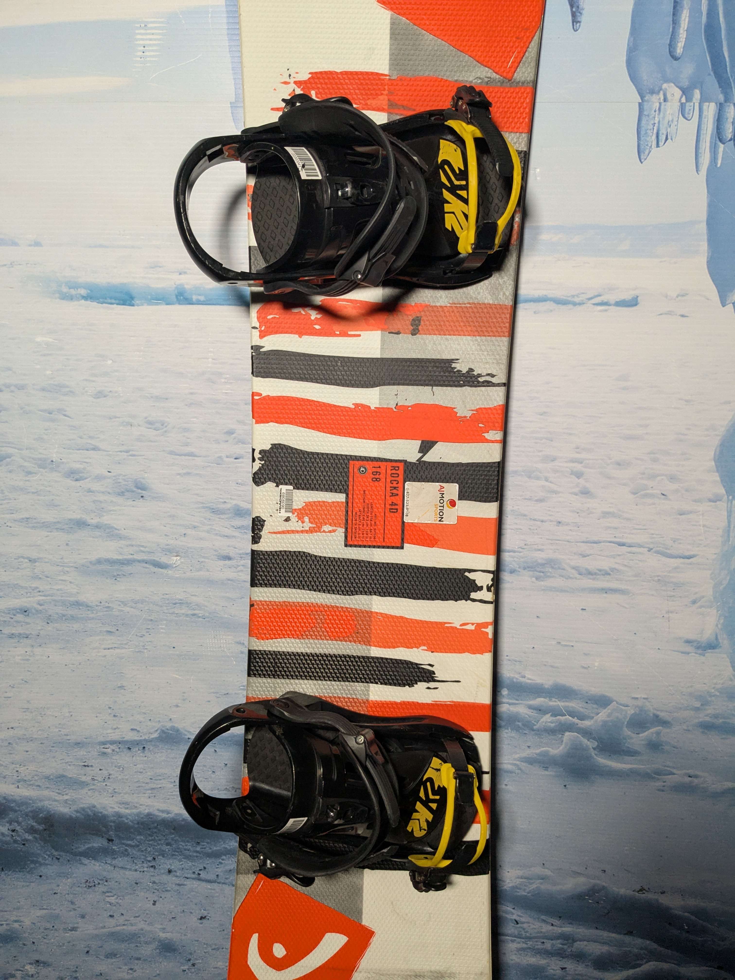 Used Head Rocka 4D Snowboard 168cm W/ K2 XL Binding