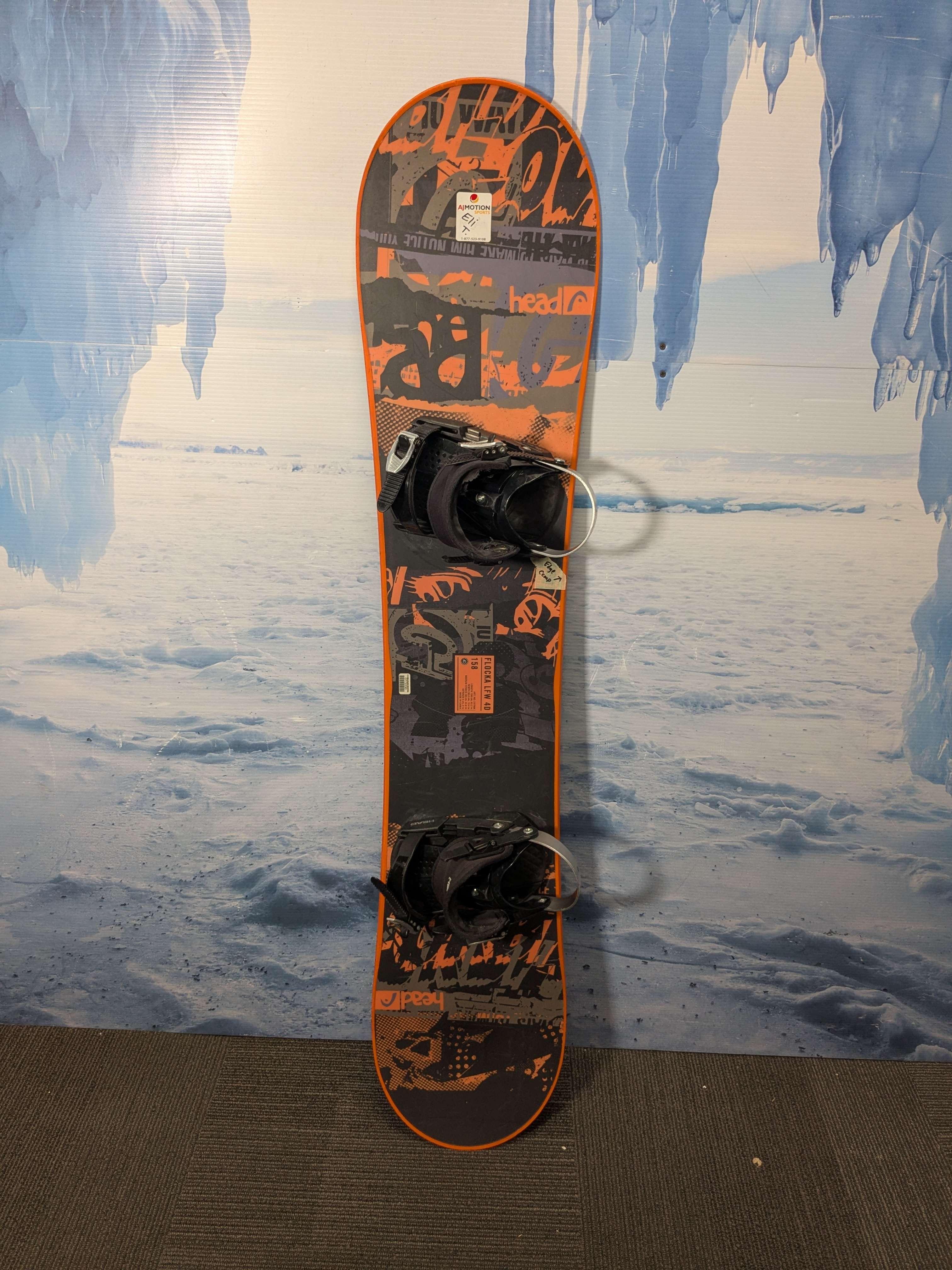 Used Head Flocka LFW 4d Snowboard 158cm w/ M Head Binding
