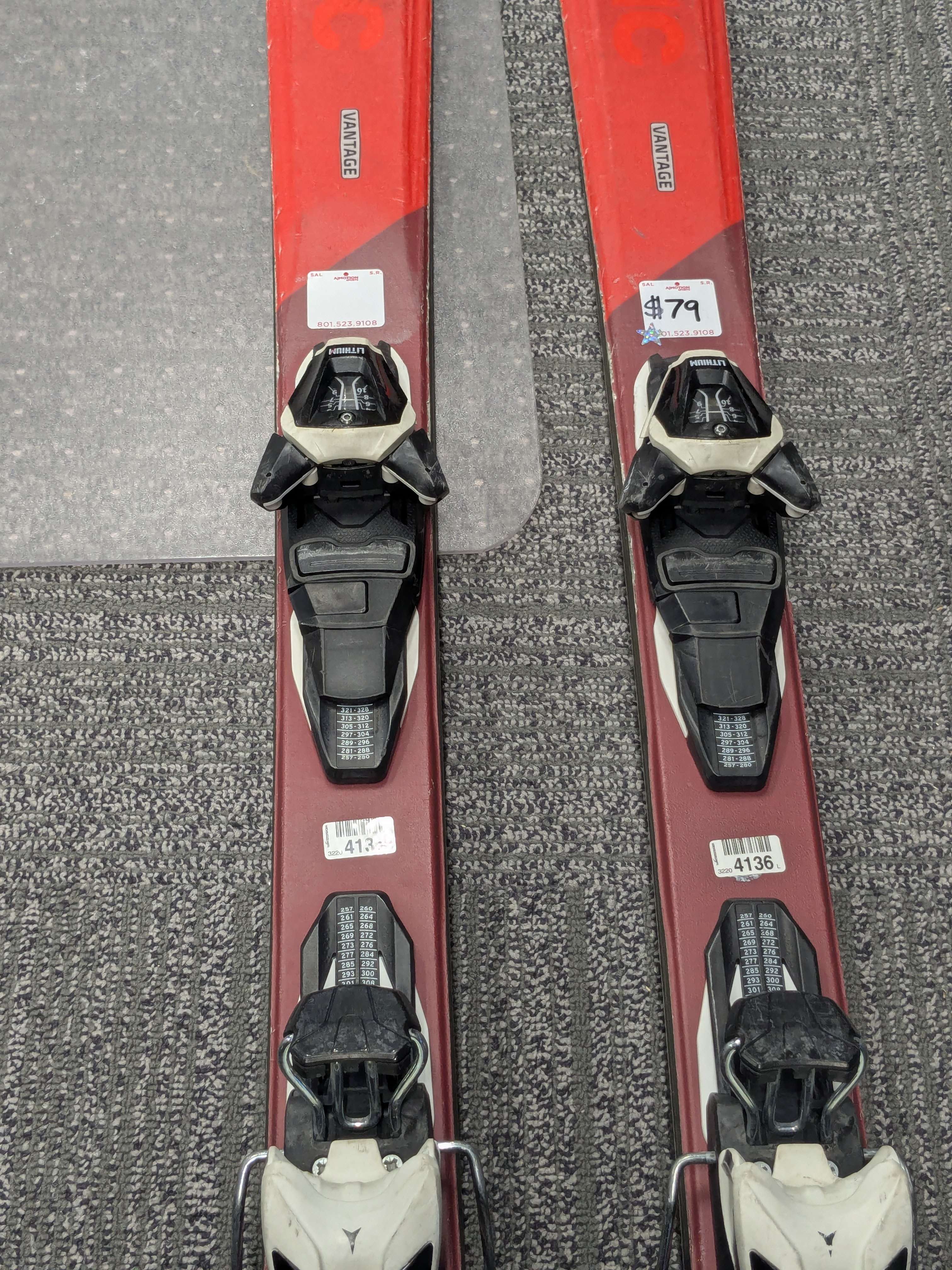 Used Atomic Vantage 75 156cm w/ Atomic Lithium 10 Adjustable Bindings