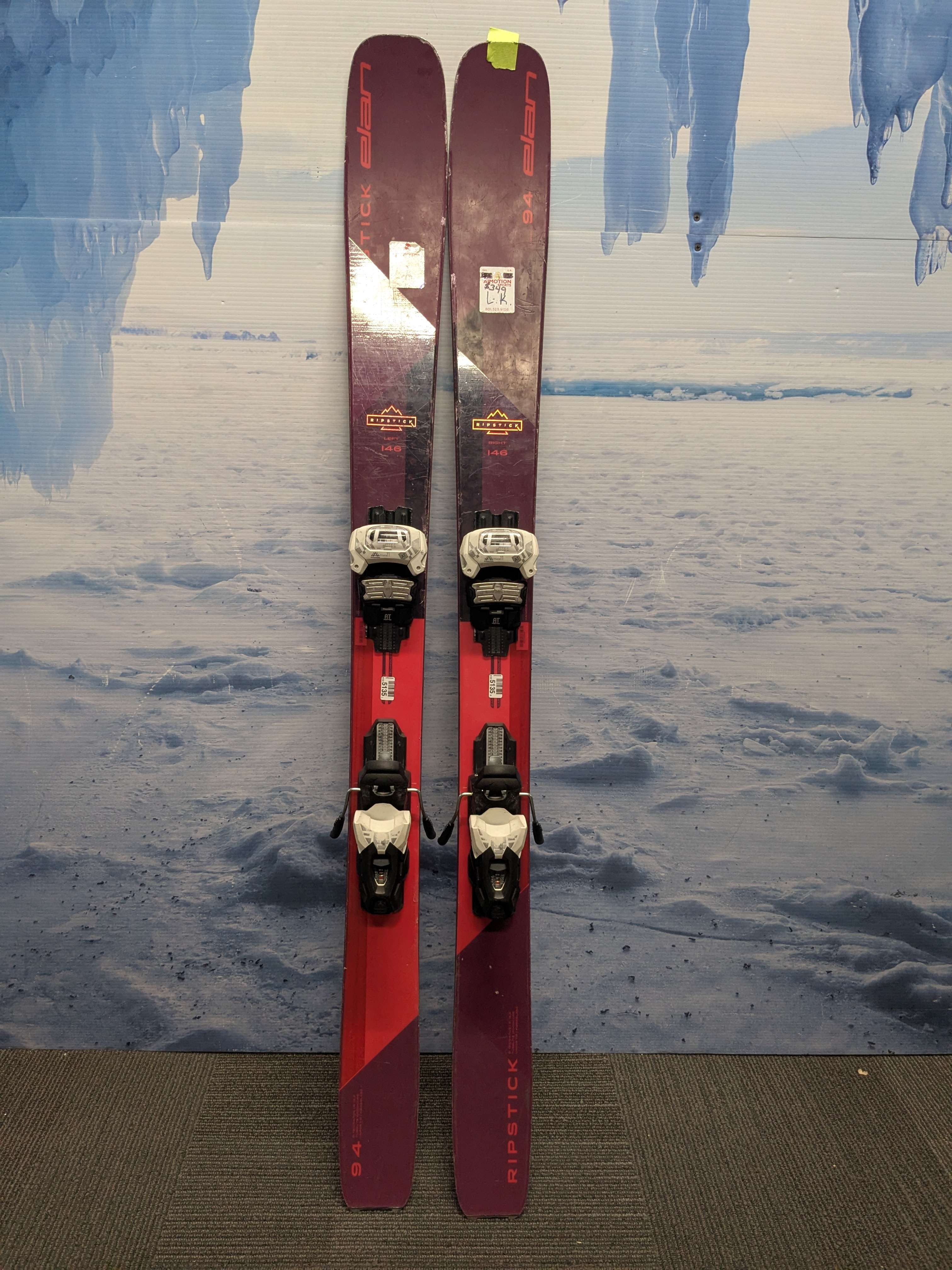 Used Elan Ripstick 94 146cm W/ Tyrolia Attack 11 Adjustable bindings