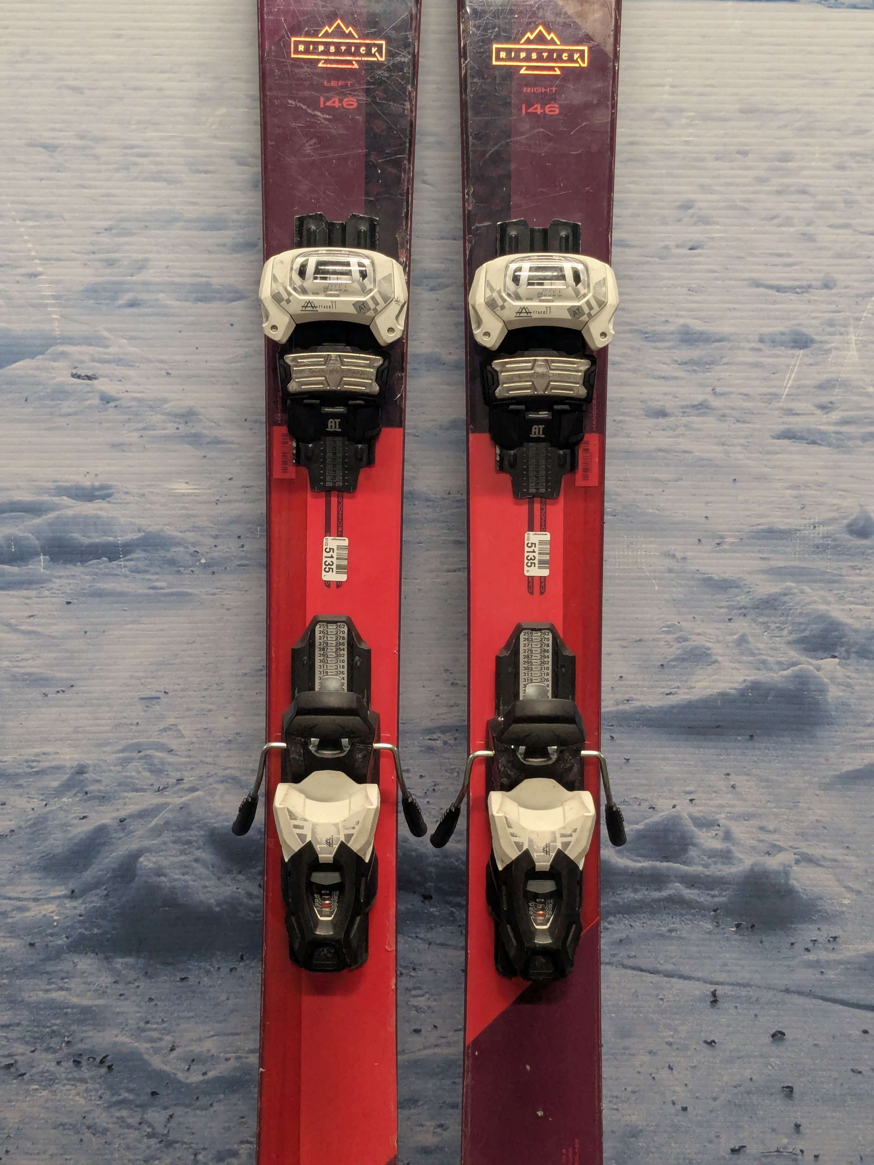 Used Elan Ripstick 94 146cm W/ Tyrolia Attack 11 Adjustable bindings
