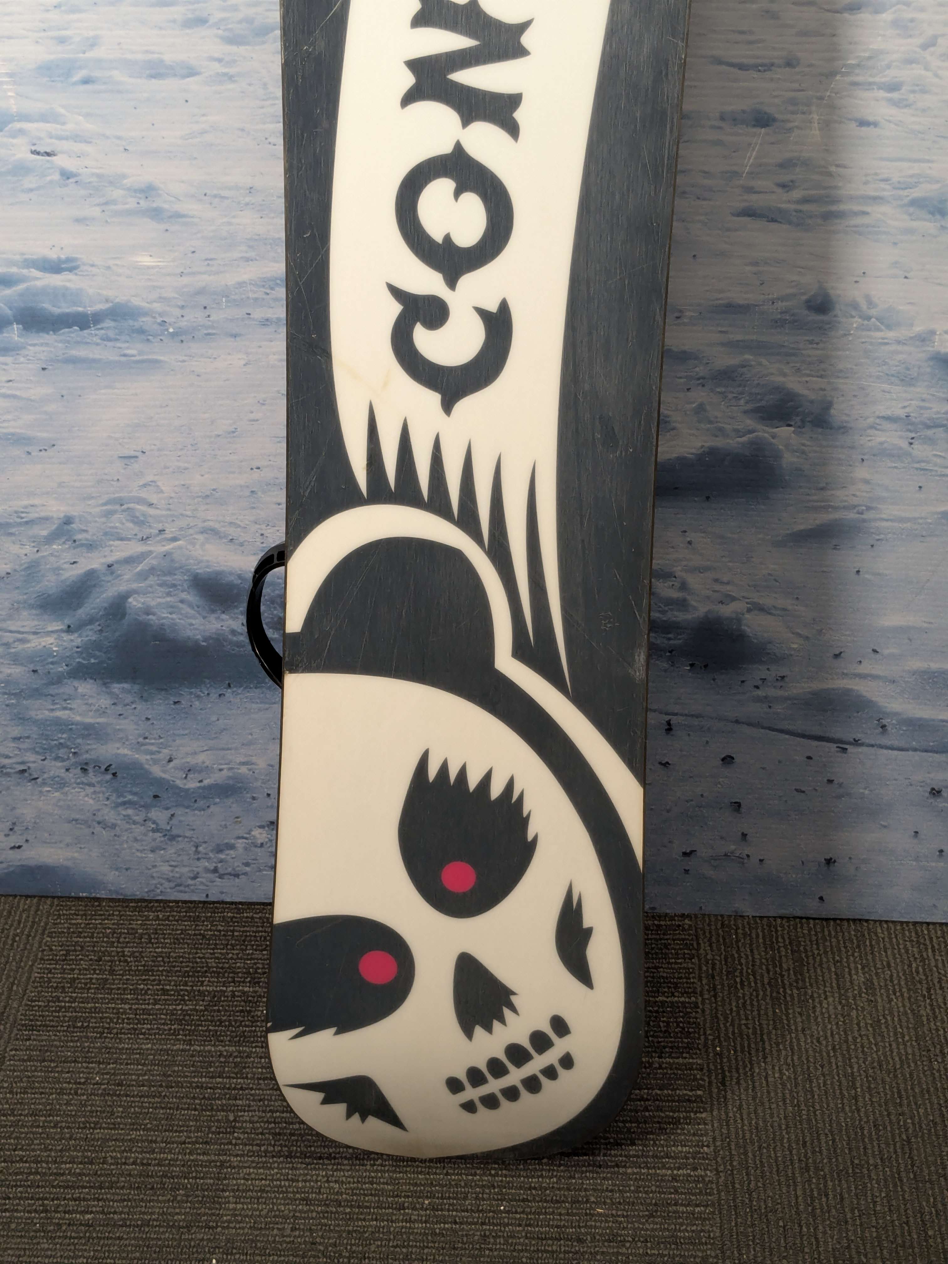 Used Contract Circus 154cm Snowboard W/ K2 Large Demo Binding