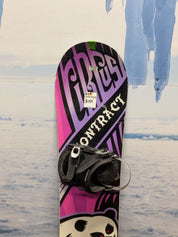 Heavily Used Contract Circus 141cm Snowboard W/ Head Small Binding