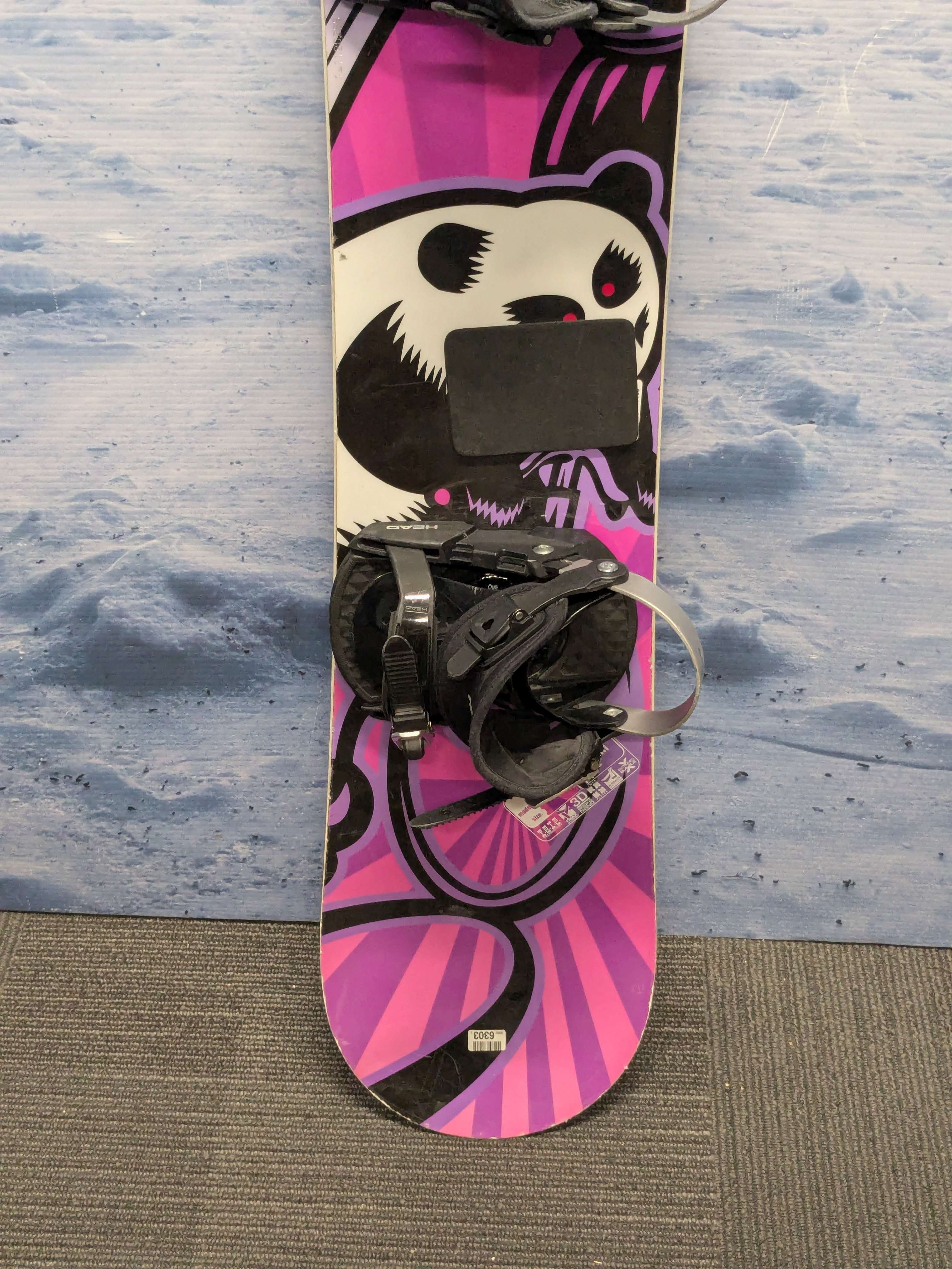 Heavily Used Contract Circus 141cm Snowboard W/ Head Small Binding