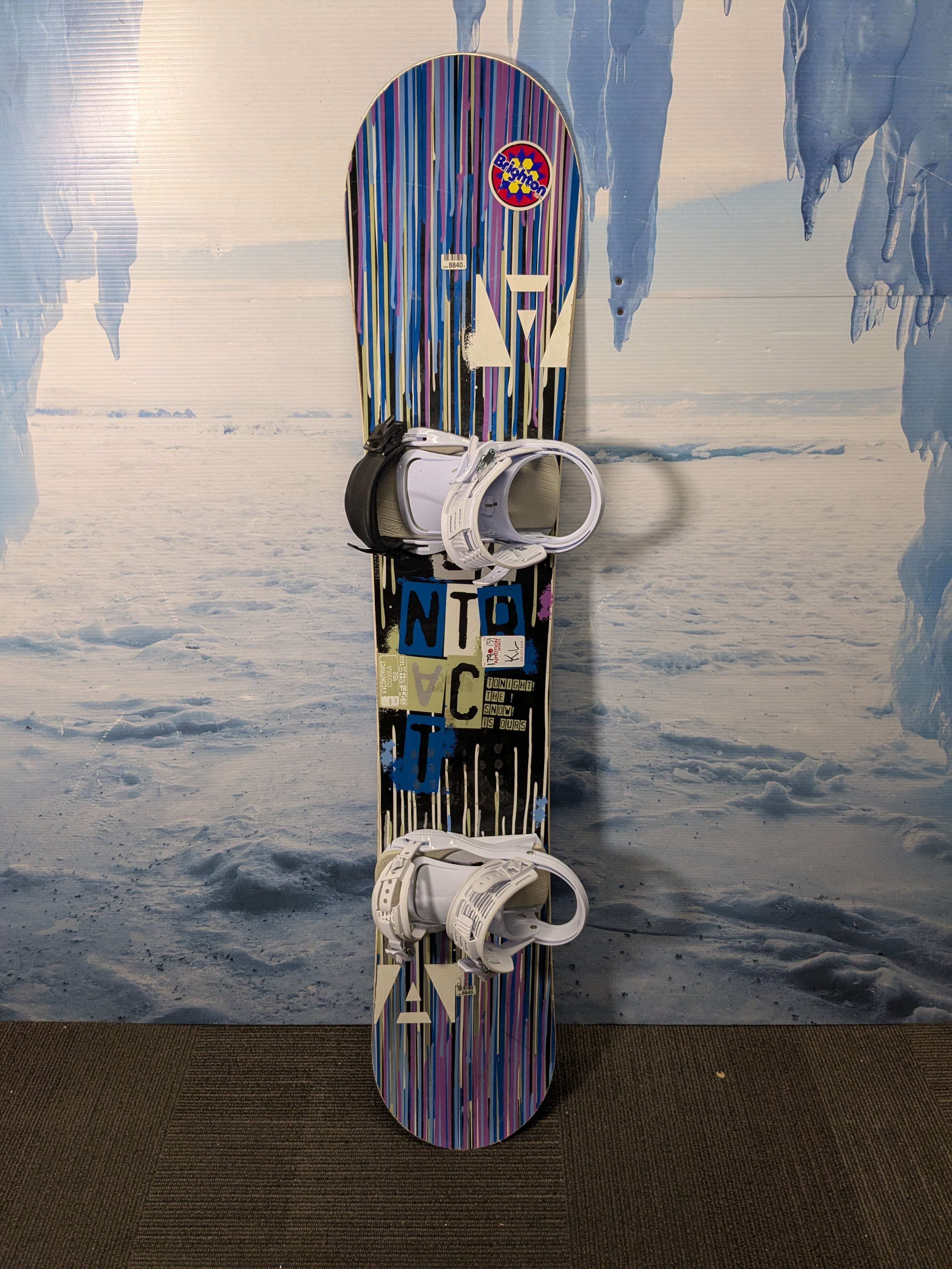 Used Contract Cobra 152cm Snowboard W/ Head Medium Binding