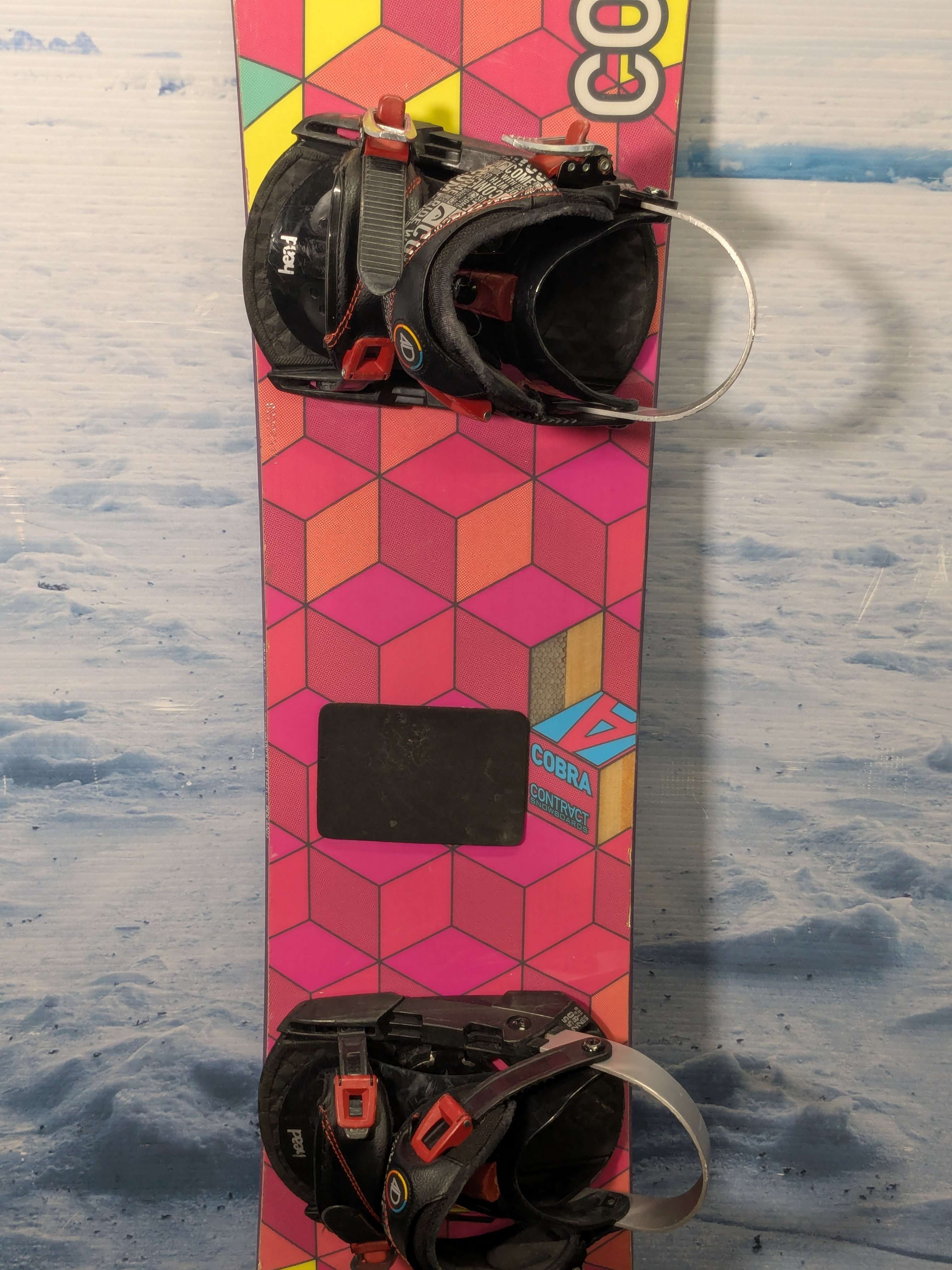 Used Contract Cobra 146cm Snowboard W/ Head Medium Binding