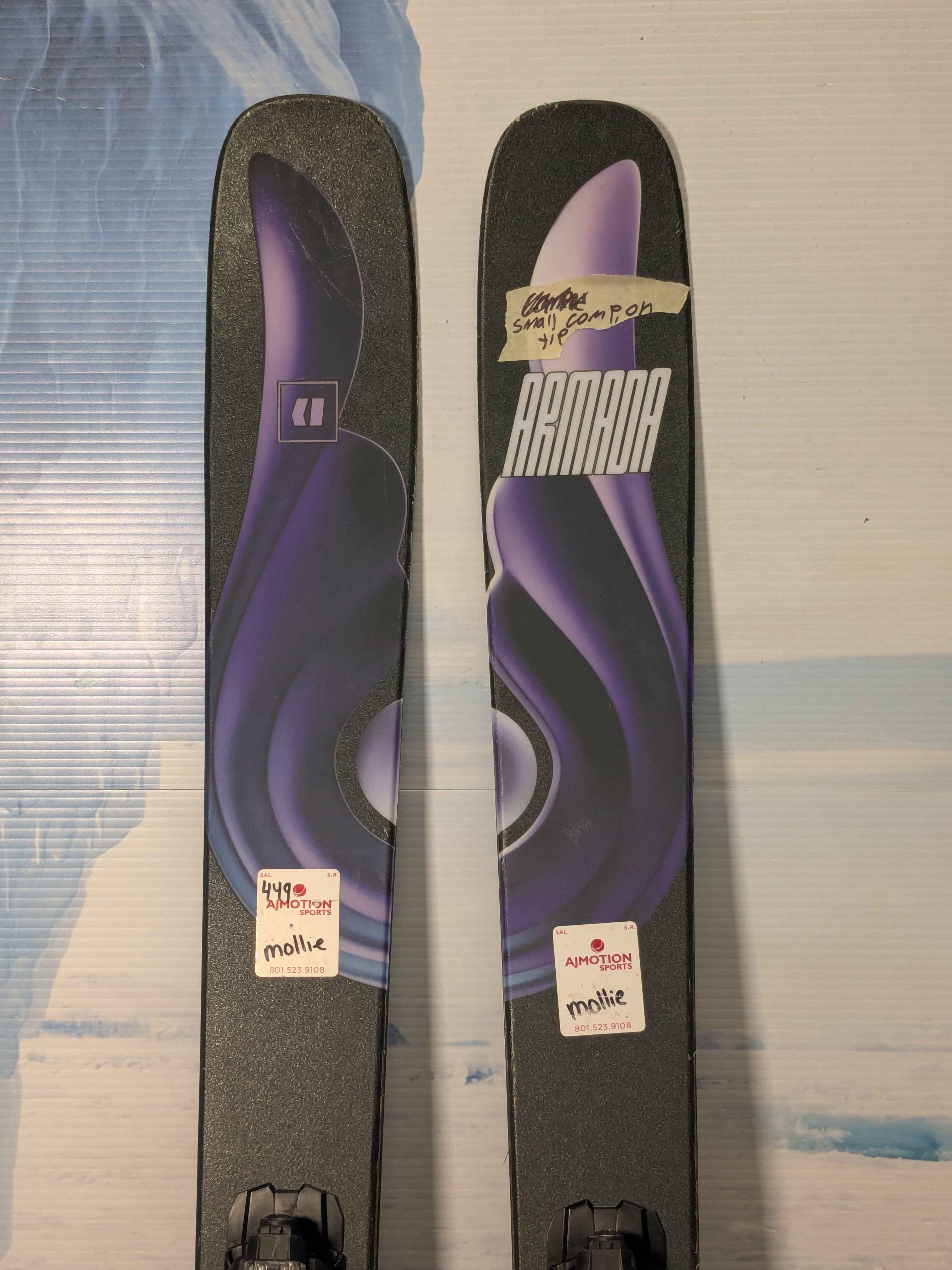 Heavily Used Armada ARV 94 164 cm Skis 2025 w/Armada Strive 11 GW Demo Bindings
