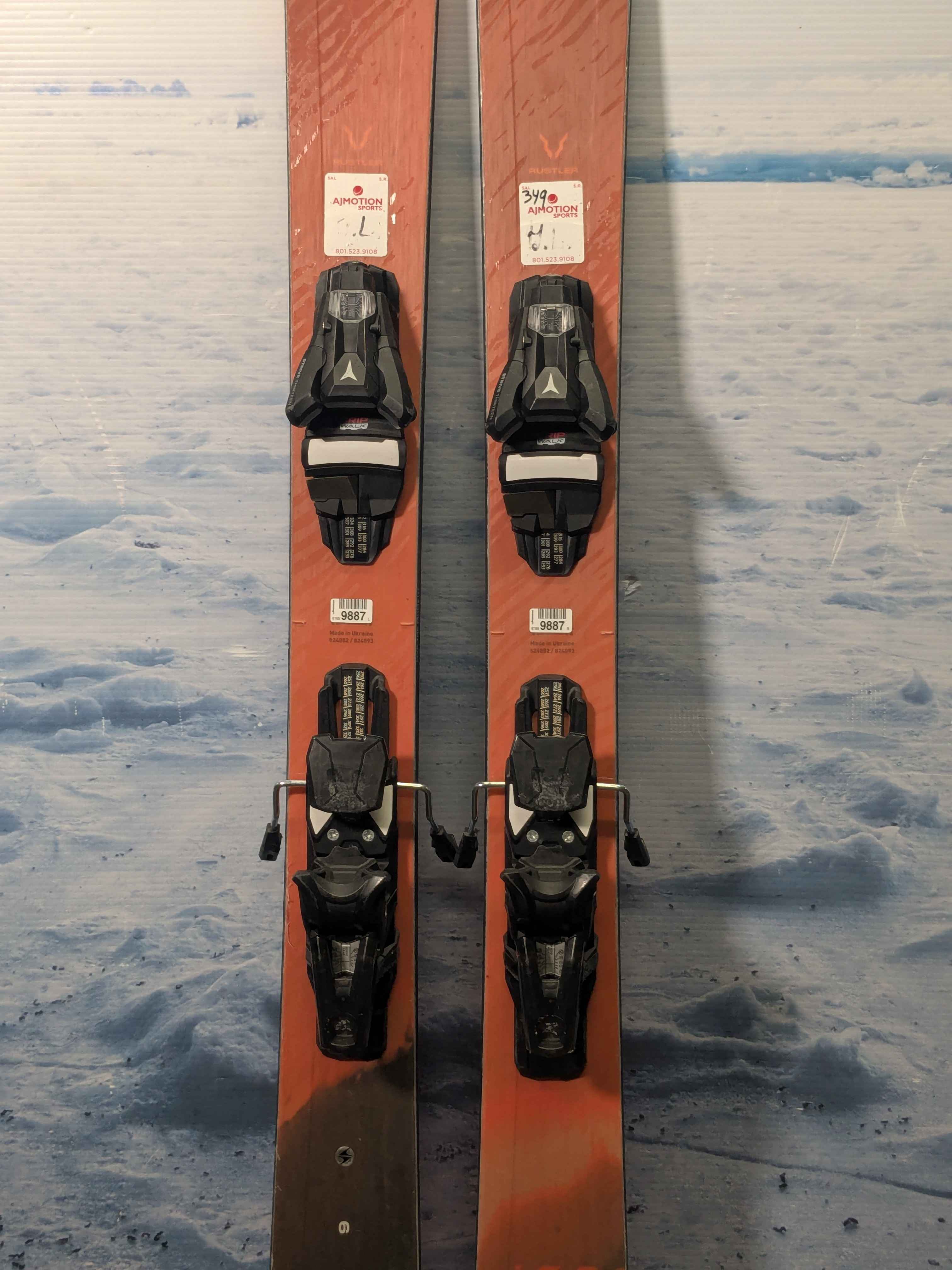 Heavily Used 2025 Blizzard Rustler 9 skis- 162cm w/ Armada Strive 13 Demo Binding