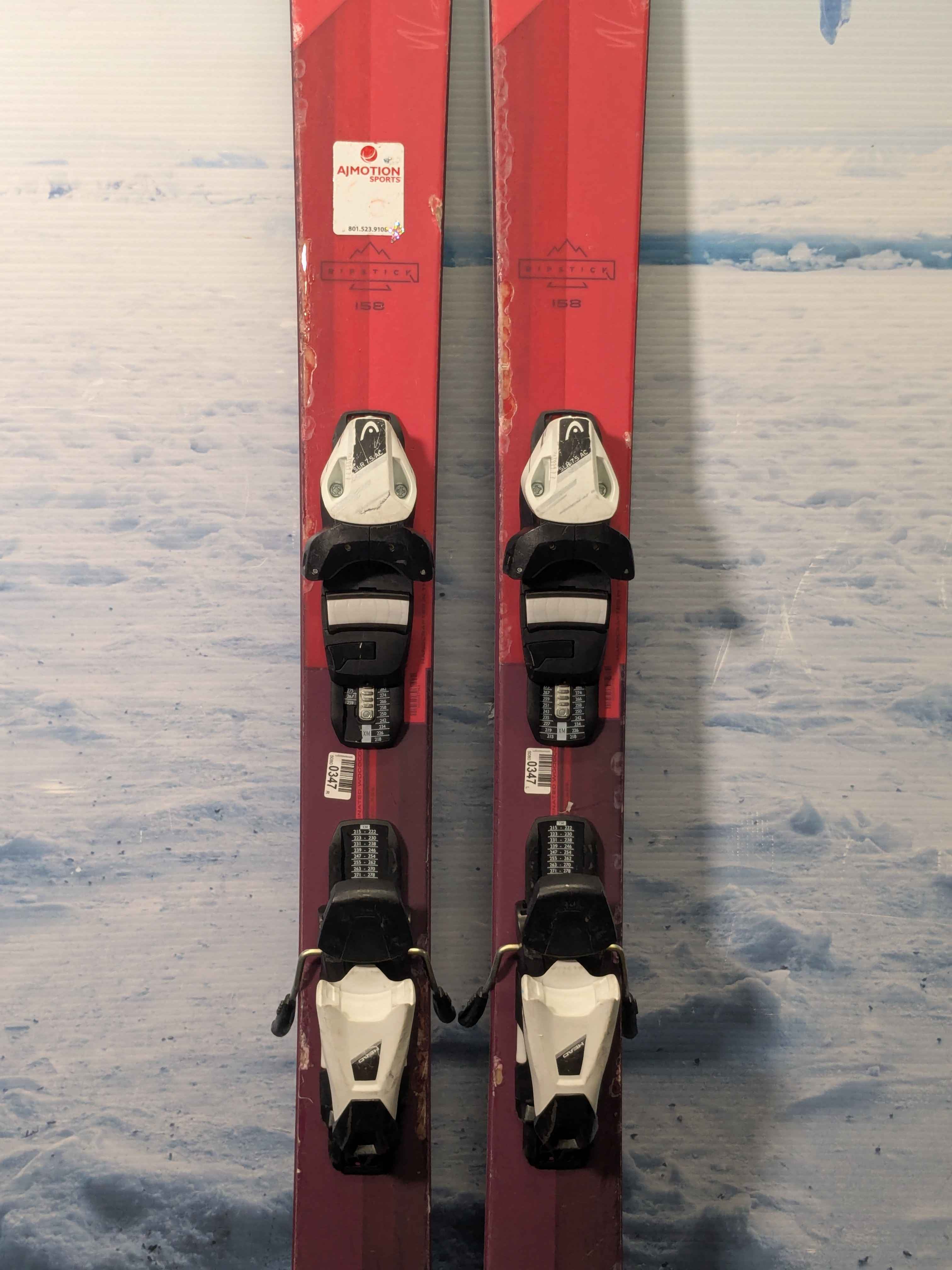 Used Elan Ripstick 86 Junior 158cm Skis w/ Tyrolla SLR 7.5 Adjustable Bindings