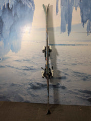 Heavily Used Atomic Bent Chetler 90 163cm Junior Mini Skis w/ Tyrolia SLR 7.5 AC Demo Bindings