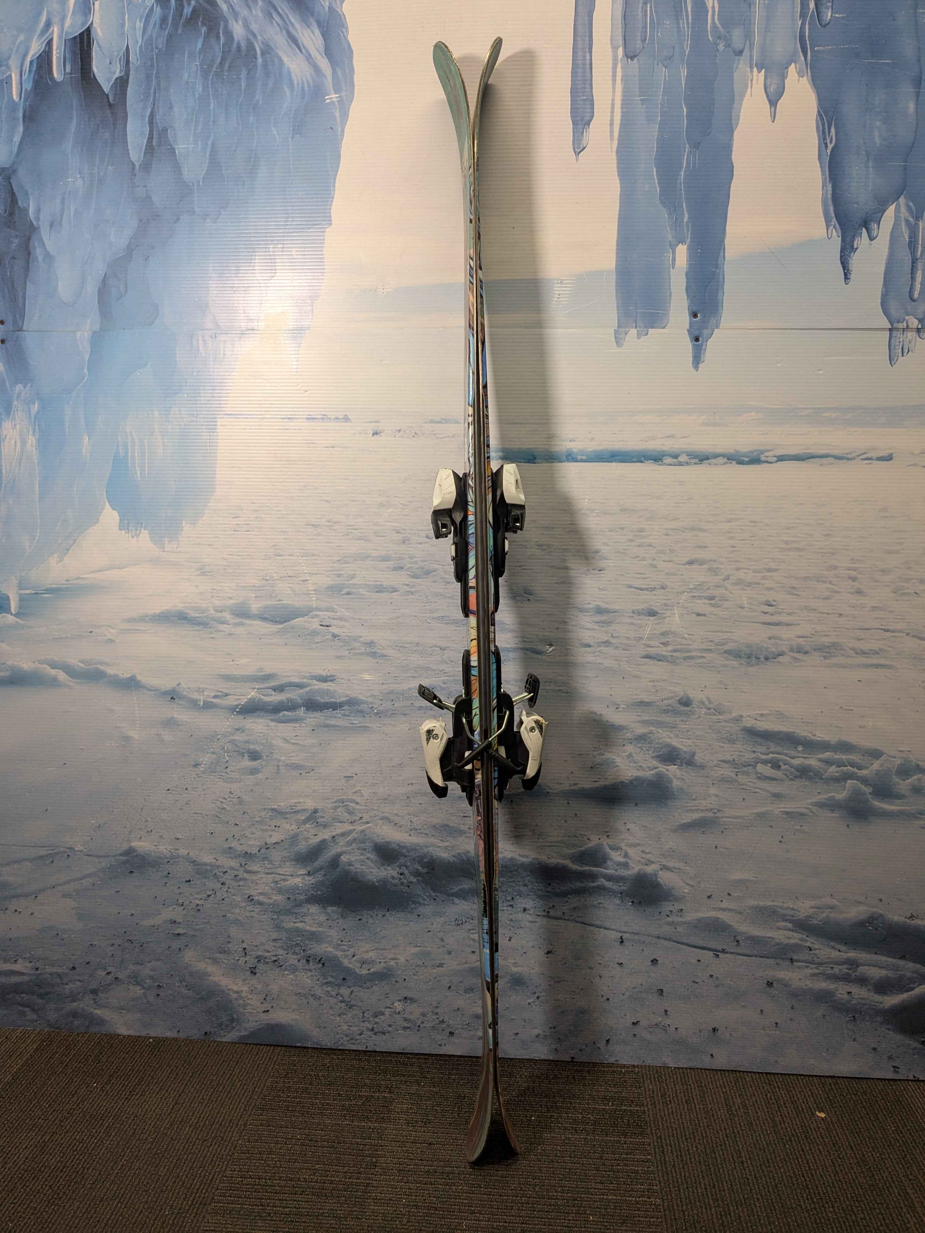 Heavily Used Atomic Bent Chetler 90 163cm Junior Mini Skis w/ Tyrolia SLR 7.5 AC Demo Bindings