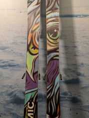 Heavily Used Atomic Bent Chetler 90 163cm Junior Mini Skis w/ Tyrolia SLR 7.5 AC Demo Bindings
