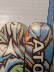 Heavily Used Atomic Bent Chetler 90 163cm Junior Mini Skis w/ Tyrolia SLR 7.5 AC Demo Bindings