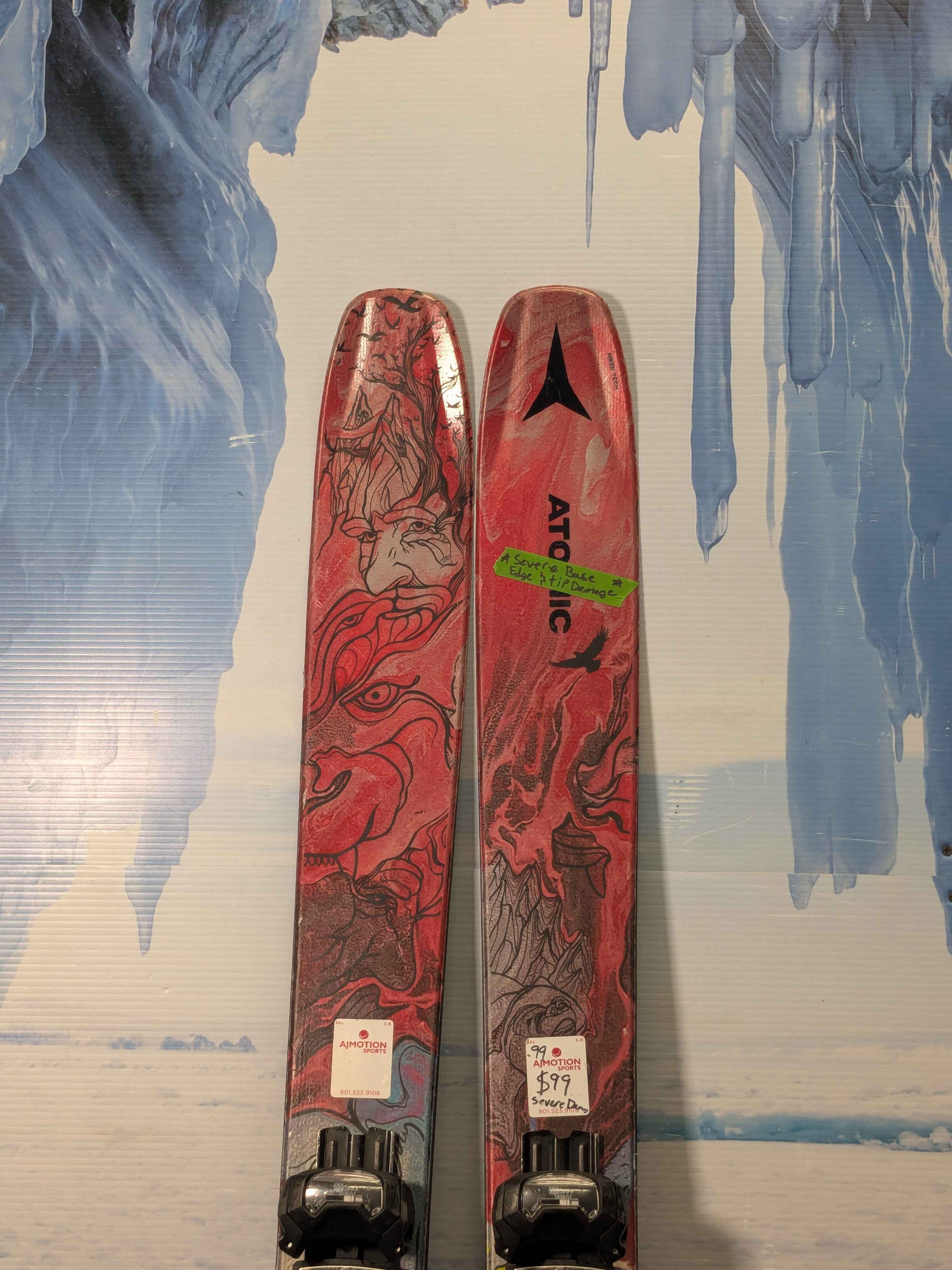 Very Heavily Used Atomic Bent Chetler 110 172cm W/ Tyrolia Attack 14 MN Demo Bindings