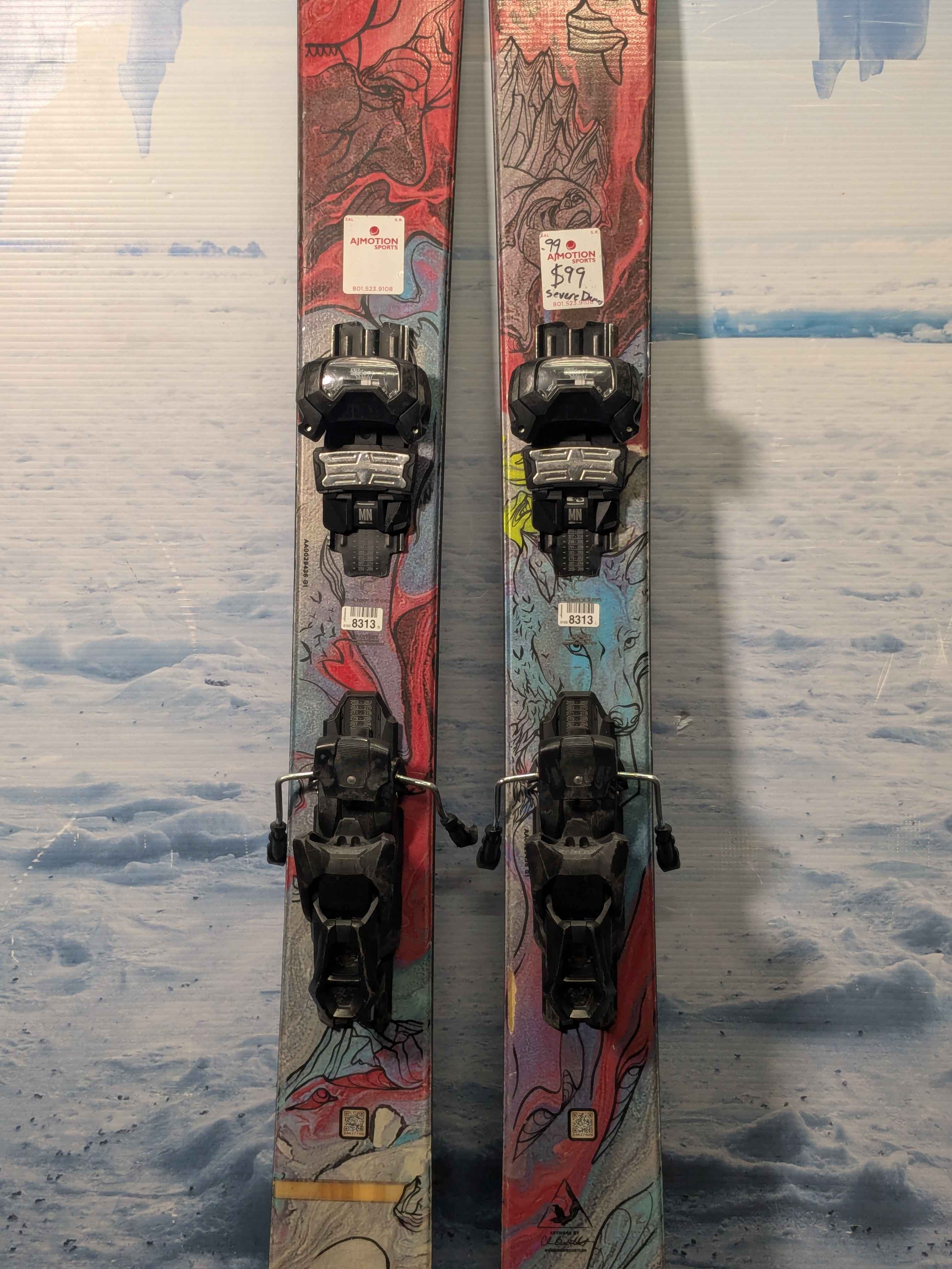 Very Heavily Used Atomic Bent Chetler 110 172cm W/ Tyrolia Attack 14 MN Demo Bindings