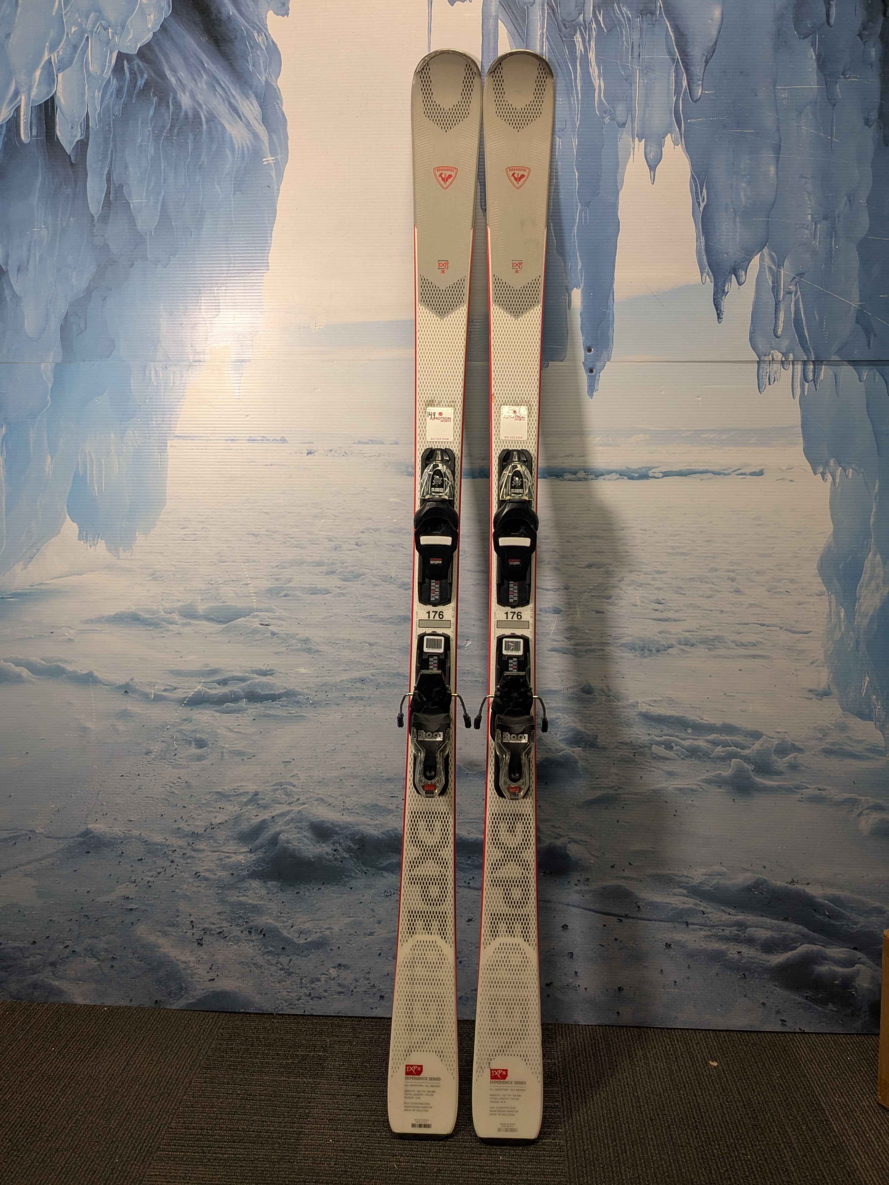 Used Rossignol Experience 76 Skis 176CM w/ Look Gripwalk Xpress 10 Demo Binding