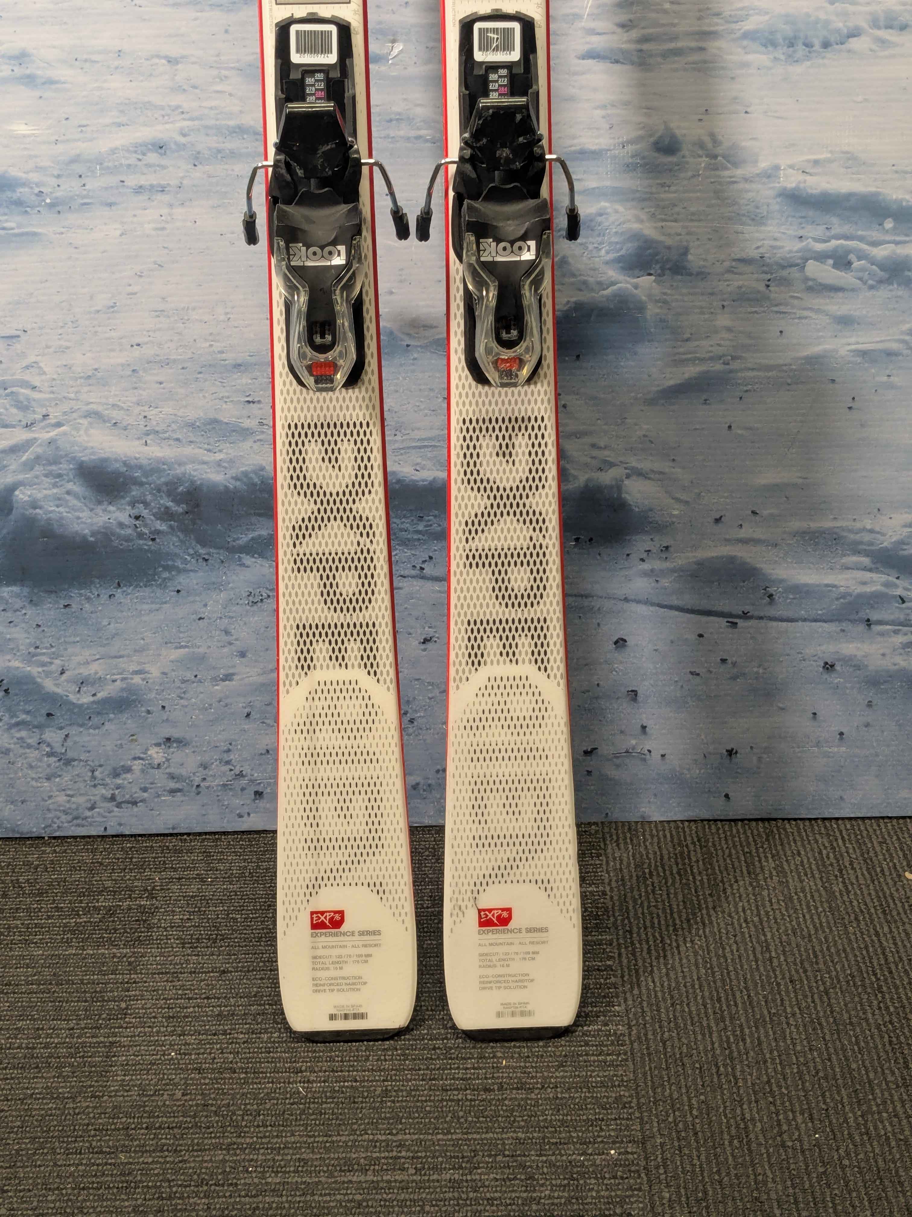 Used Rossignol Experience 76 Skis 176CM w/ Look Gripwalk Xpress 10 Demo Binding