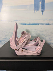 Lightly Used Union Trilogy Medium Pink Snowboard Binding
