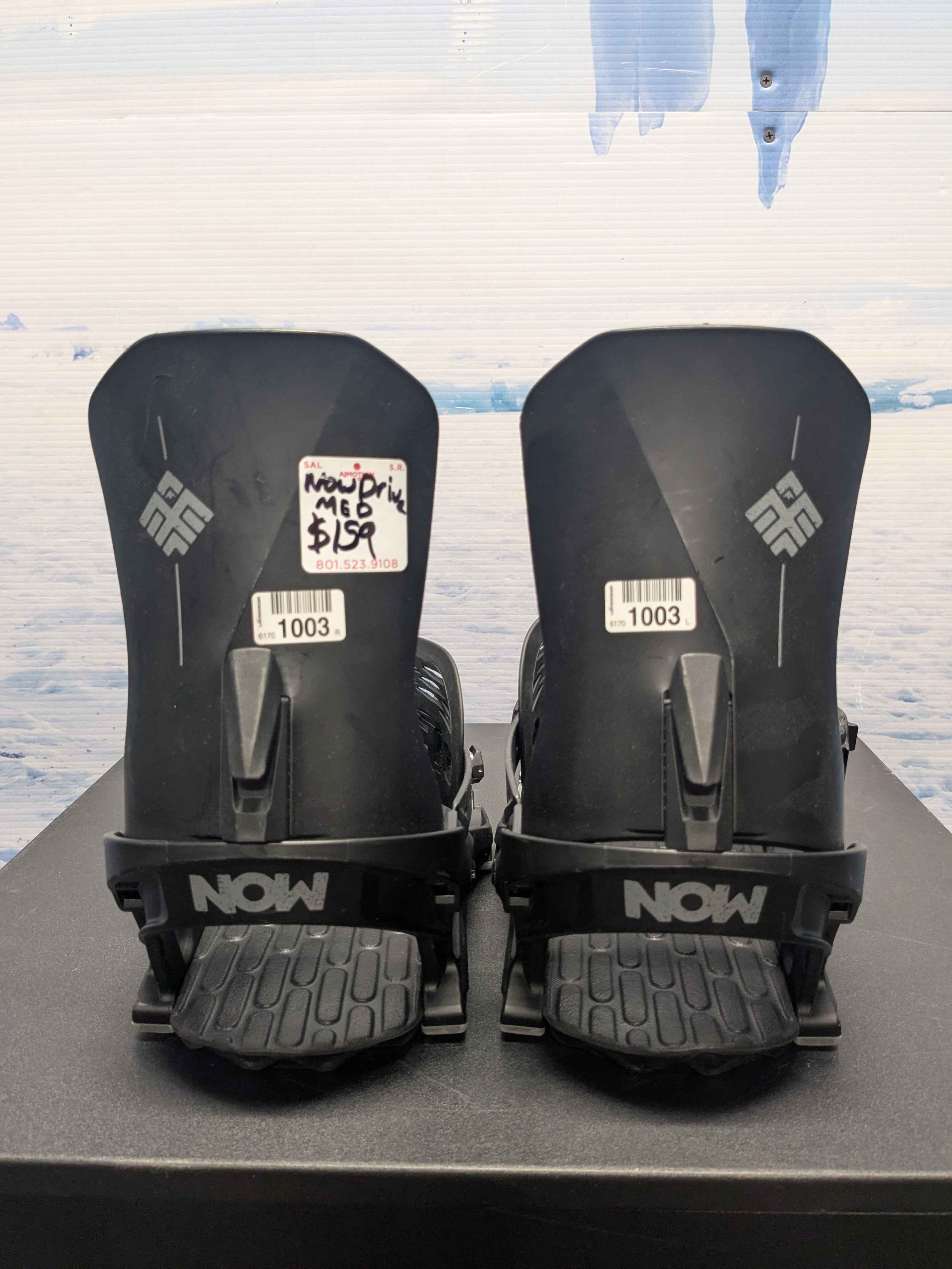 Lightly Used Now Drive Medium Black Snowboard Binding