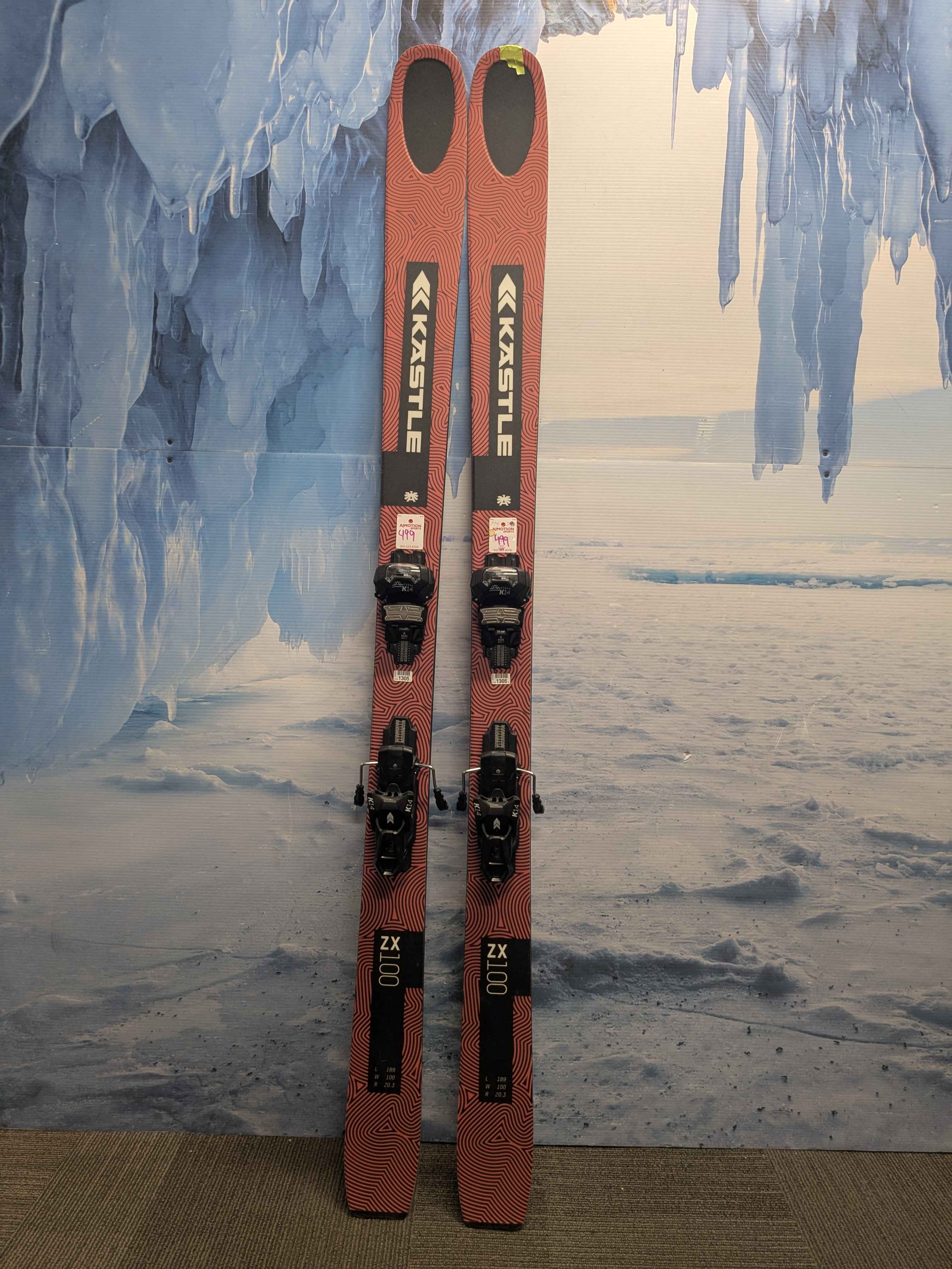 Used 2024 Kastle ZX100 Skis - 189cm w/ Kastle Attack K14 adjustable binding